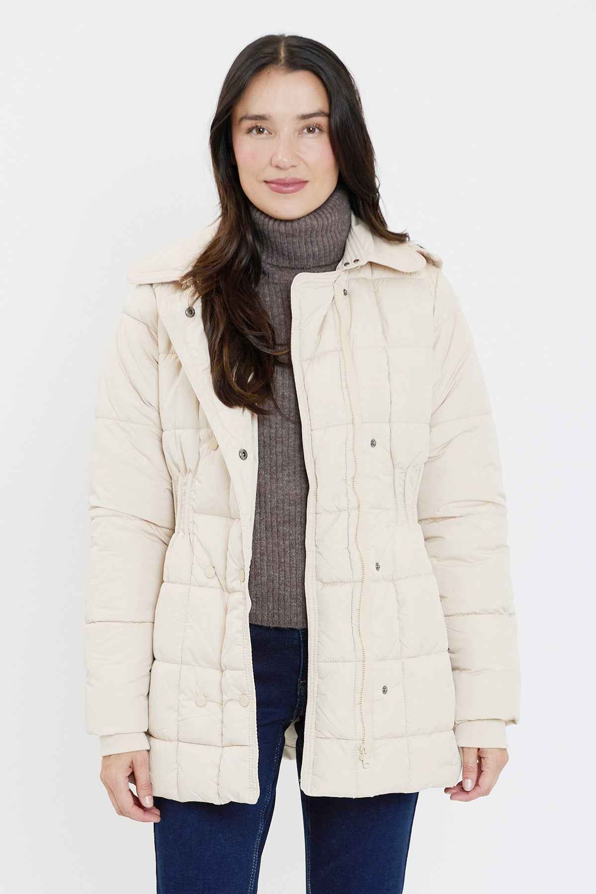 Detailed Snap Puffer Jacket