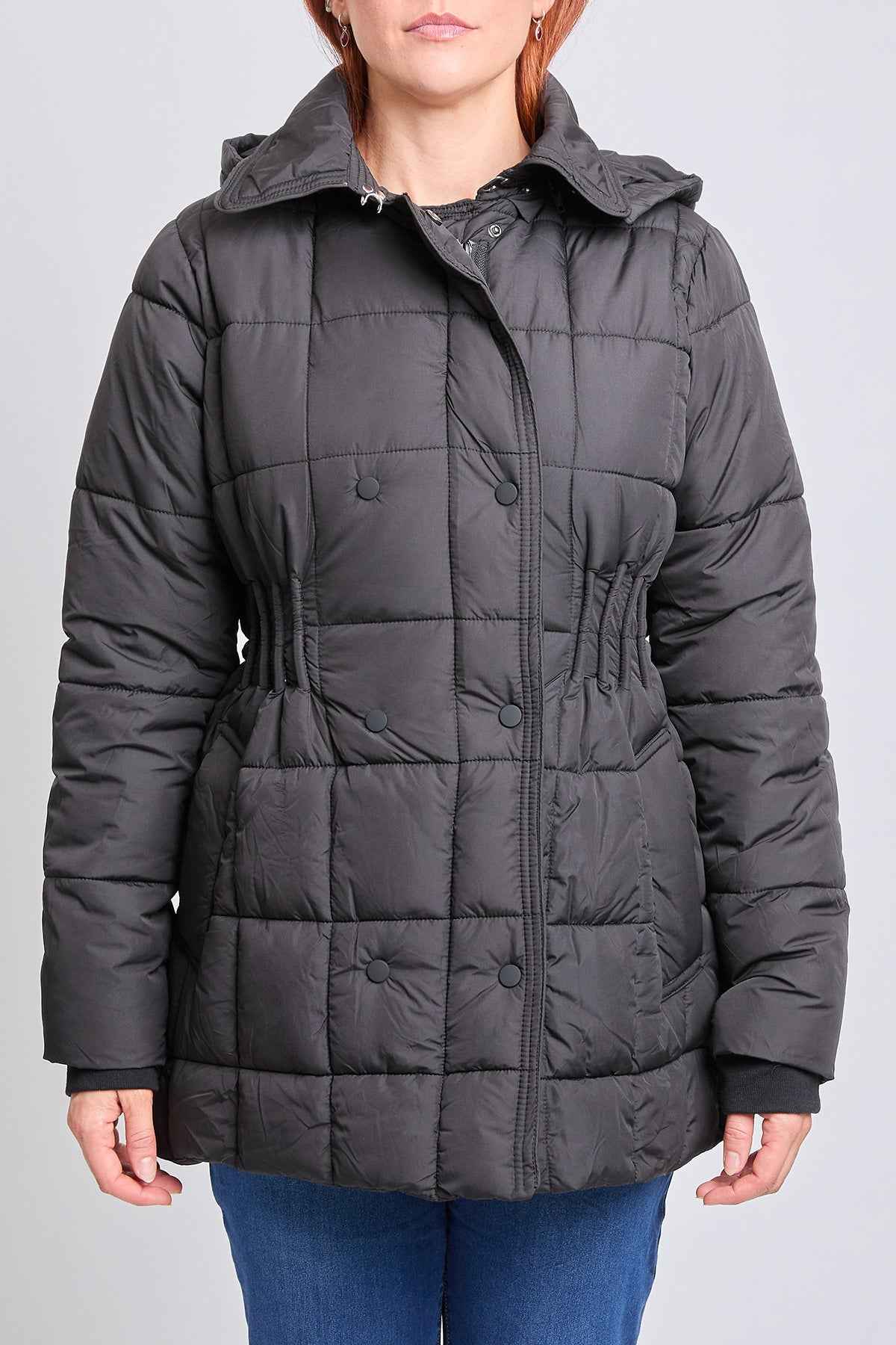 Detailed Snap Puffer Jacket