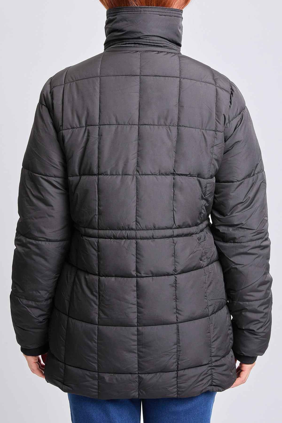 Detailed Snap Puffer Jacket