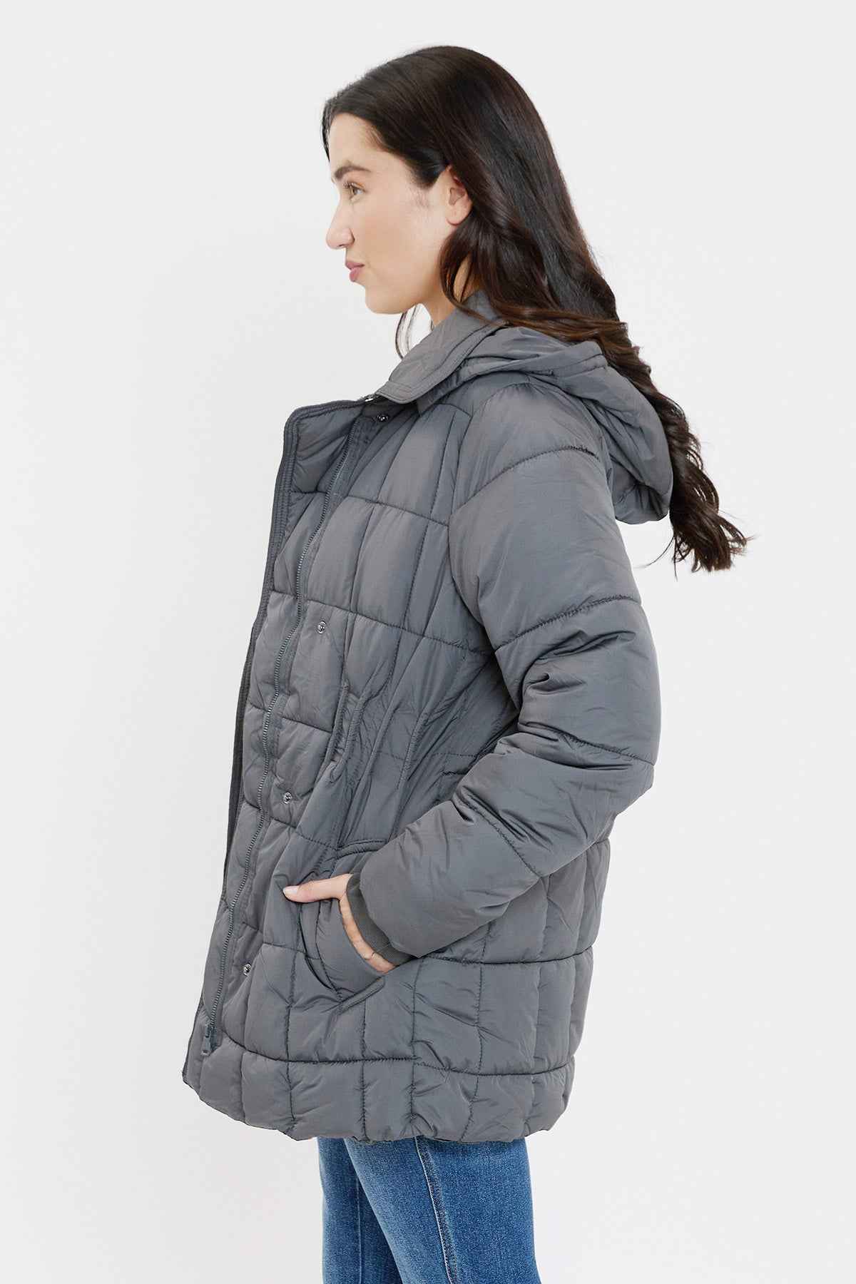 Detailed Snap Puffer Jacket