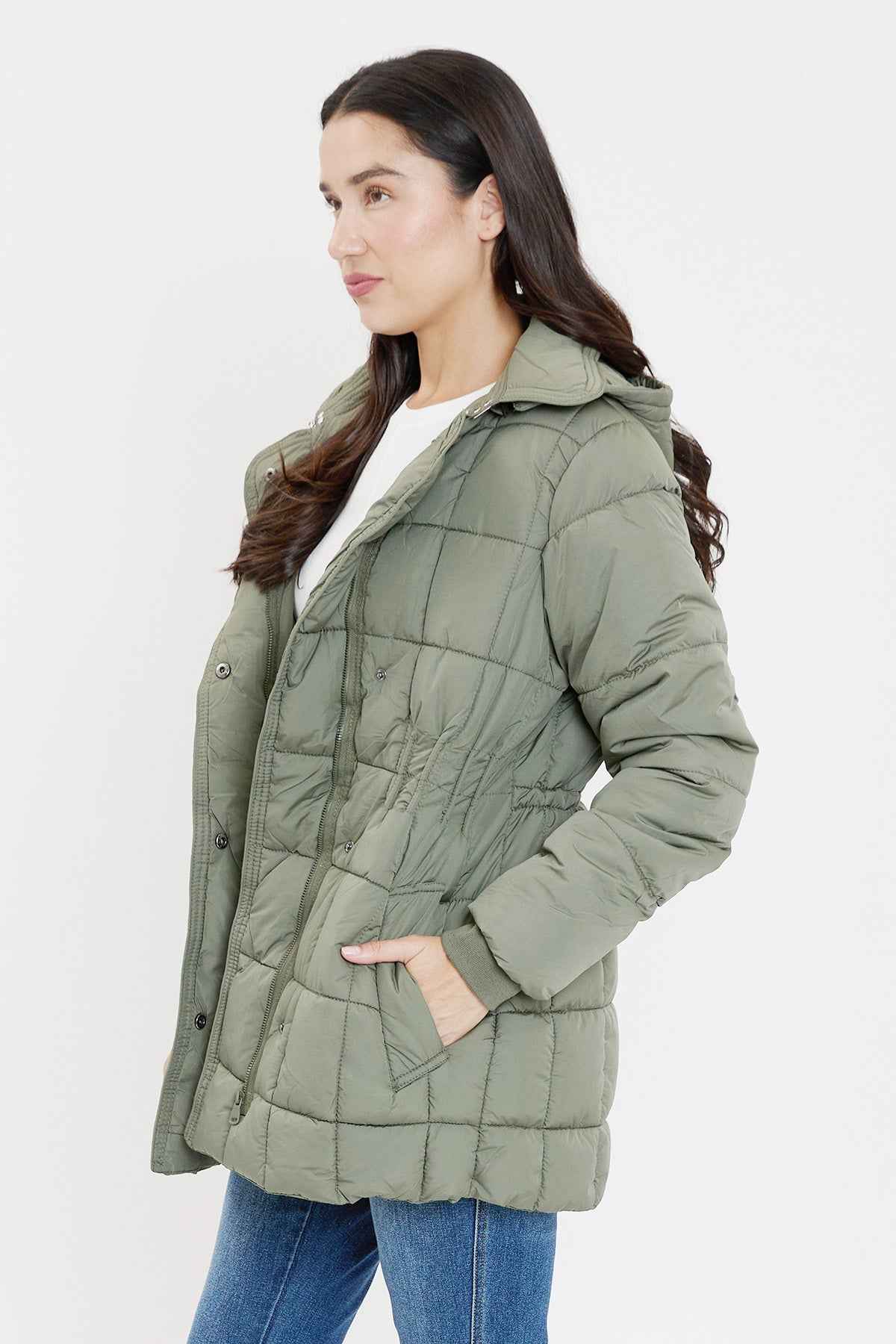 Detailed Snap Puffer Jacket