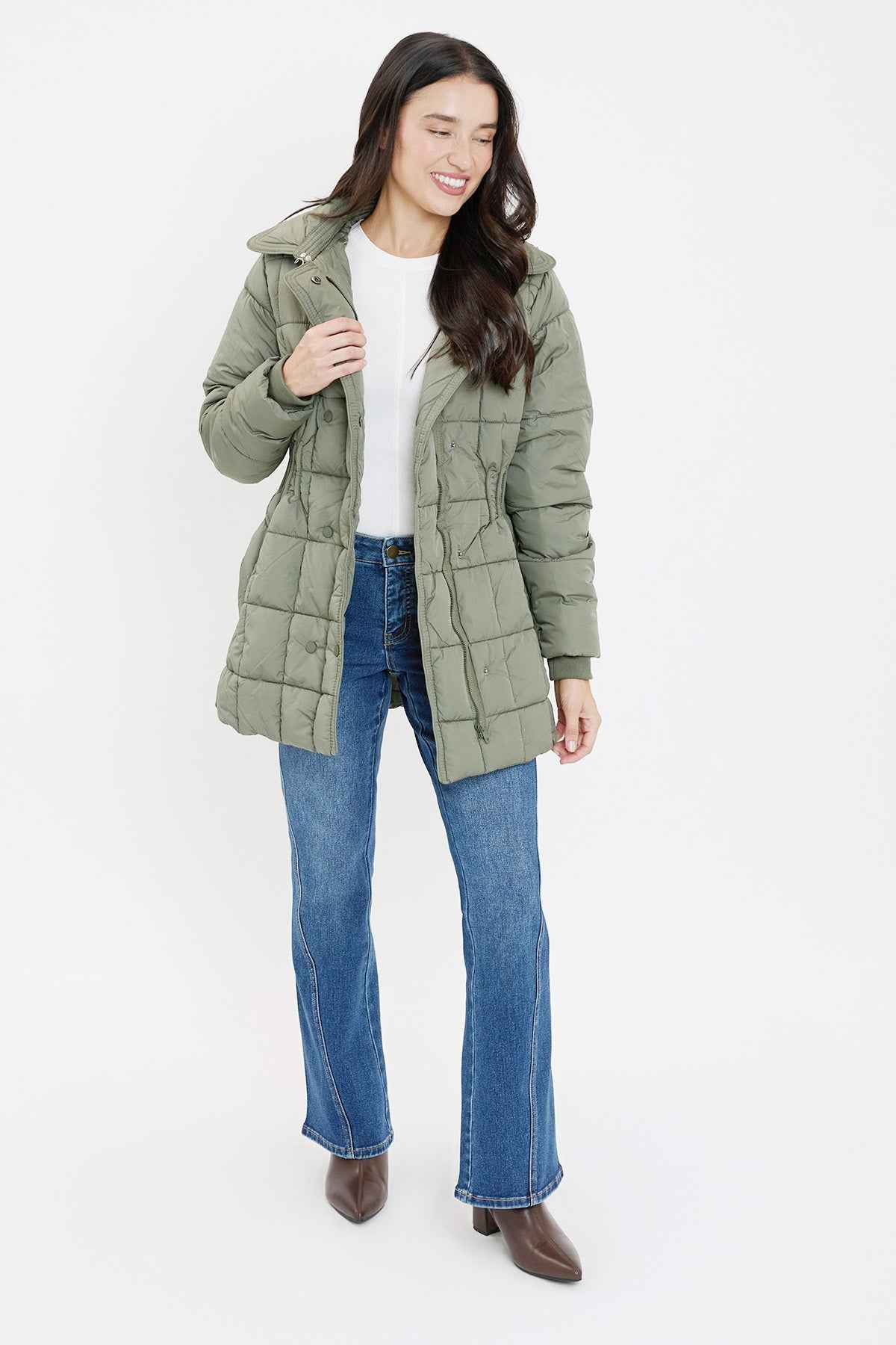 Detailed Snap Puffer Jacket