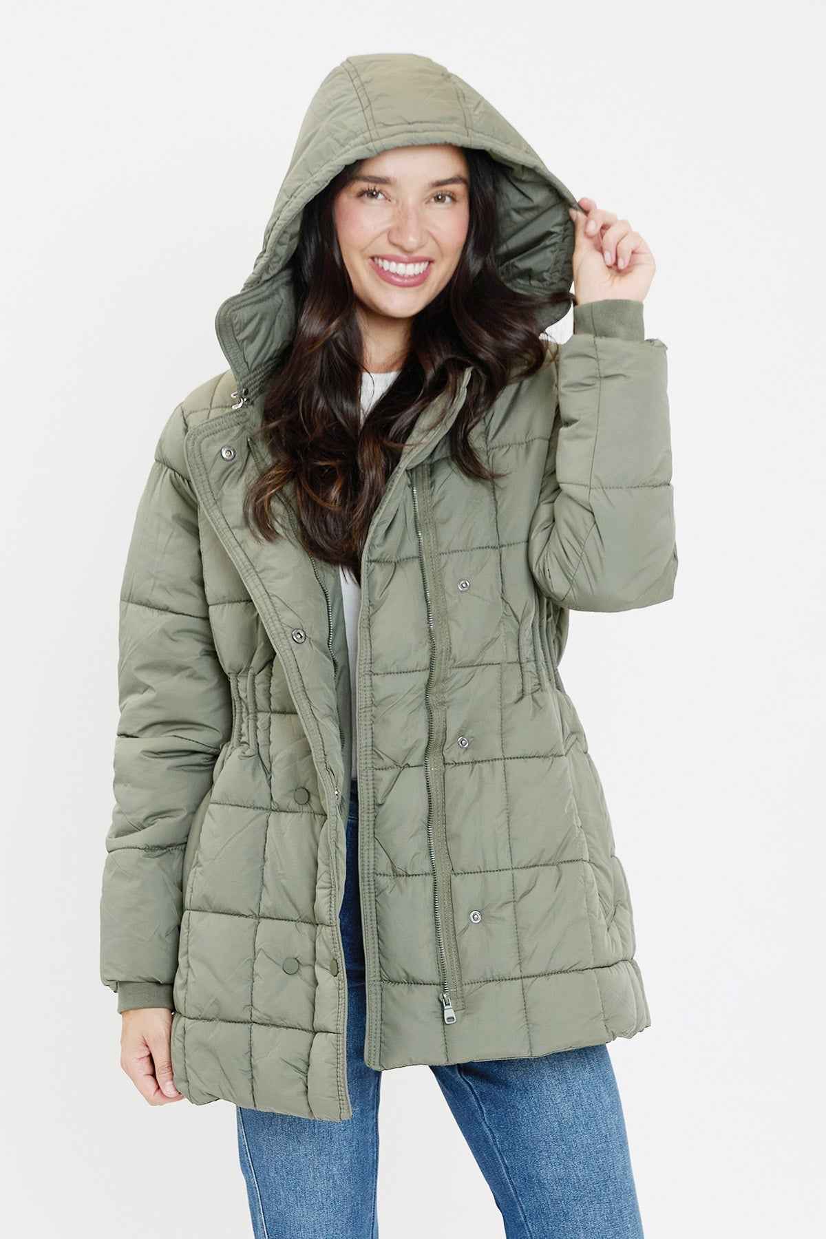 Detailed Snap Puffer Jacket