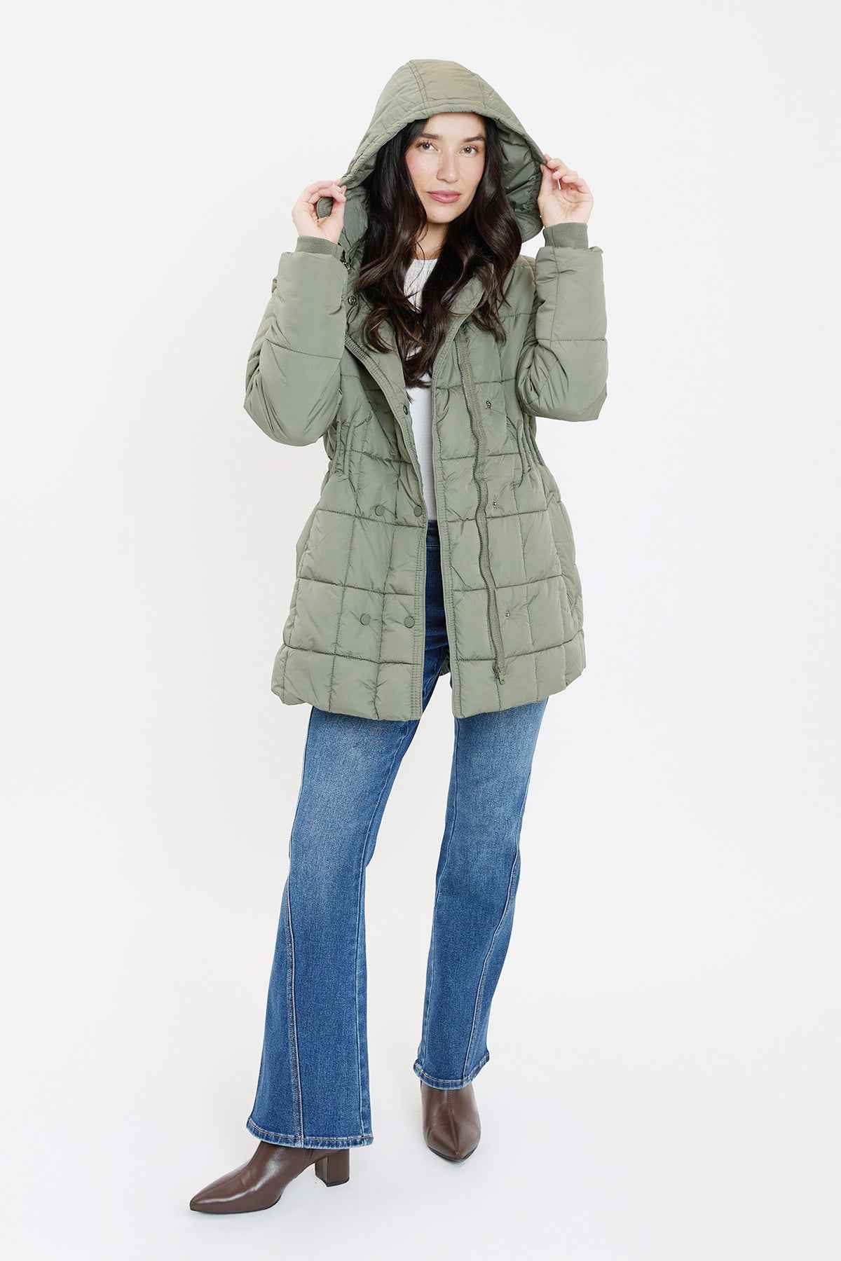 Detailed Snap Puffer Jacket