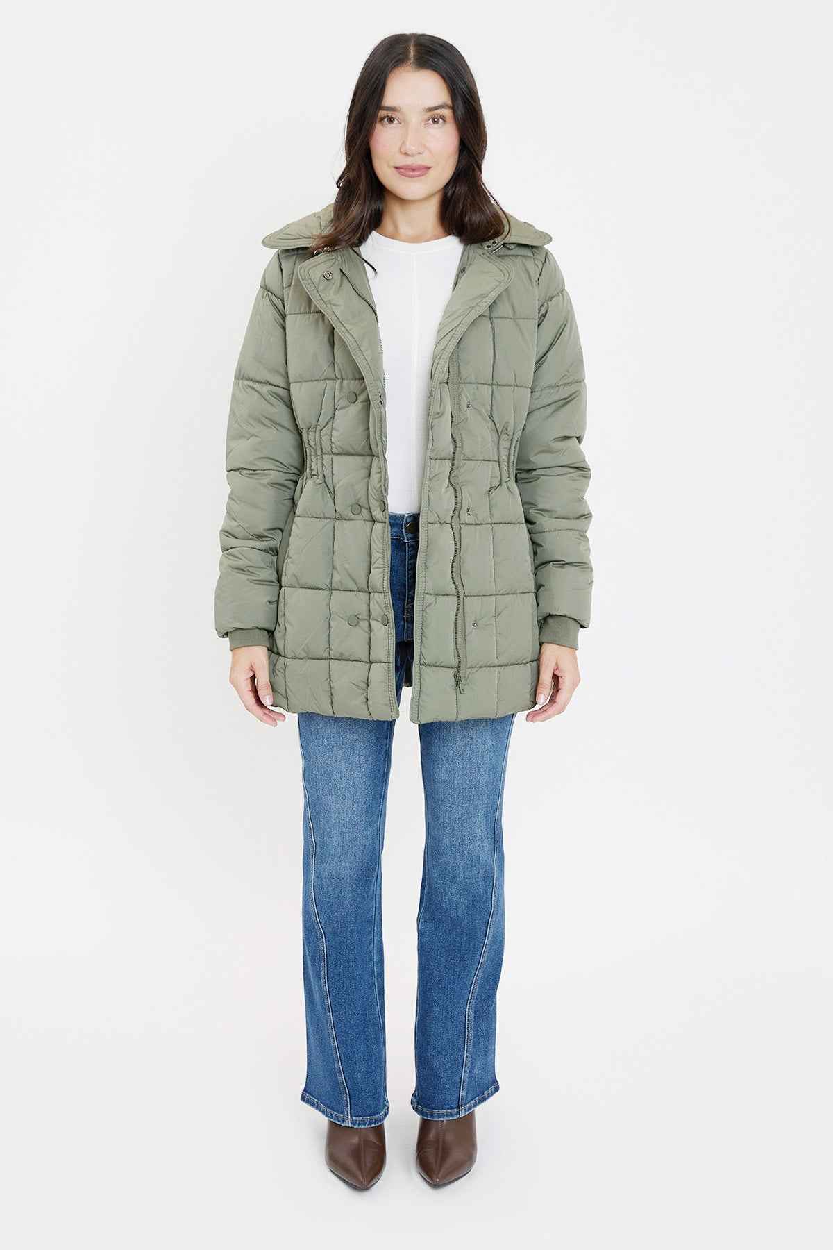 Detailed Snap Puffer Jacket