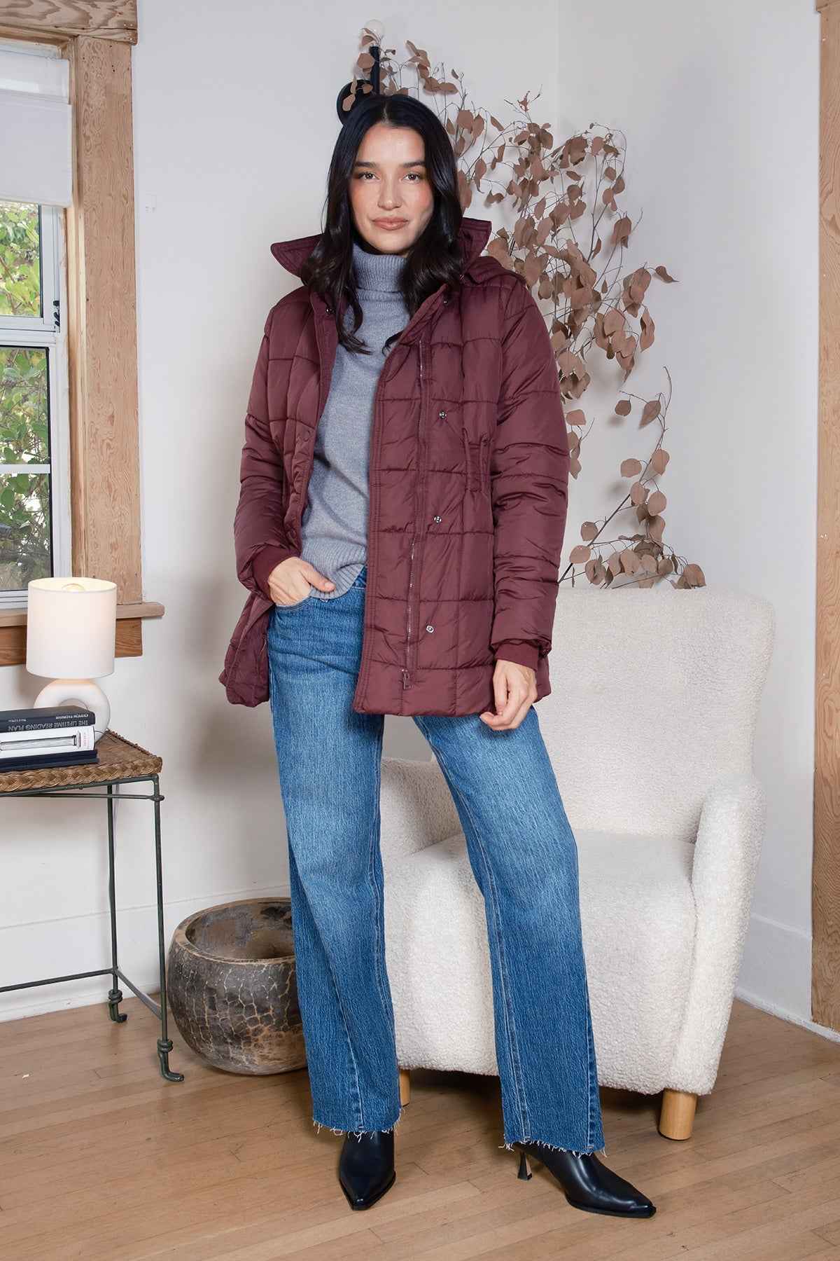 Detailed Snap Puffer Jacket