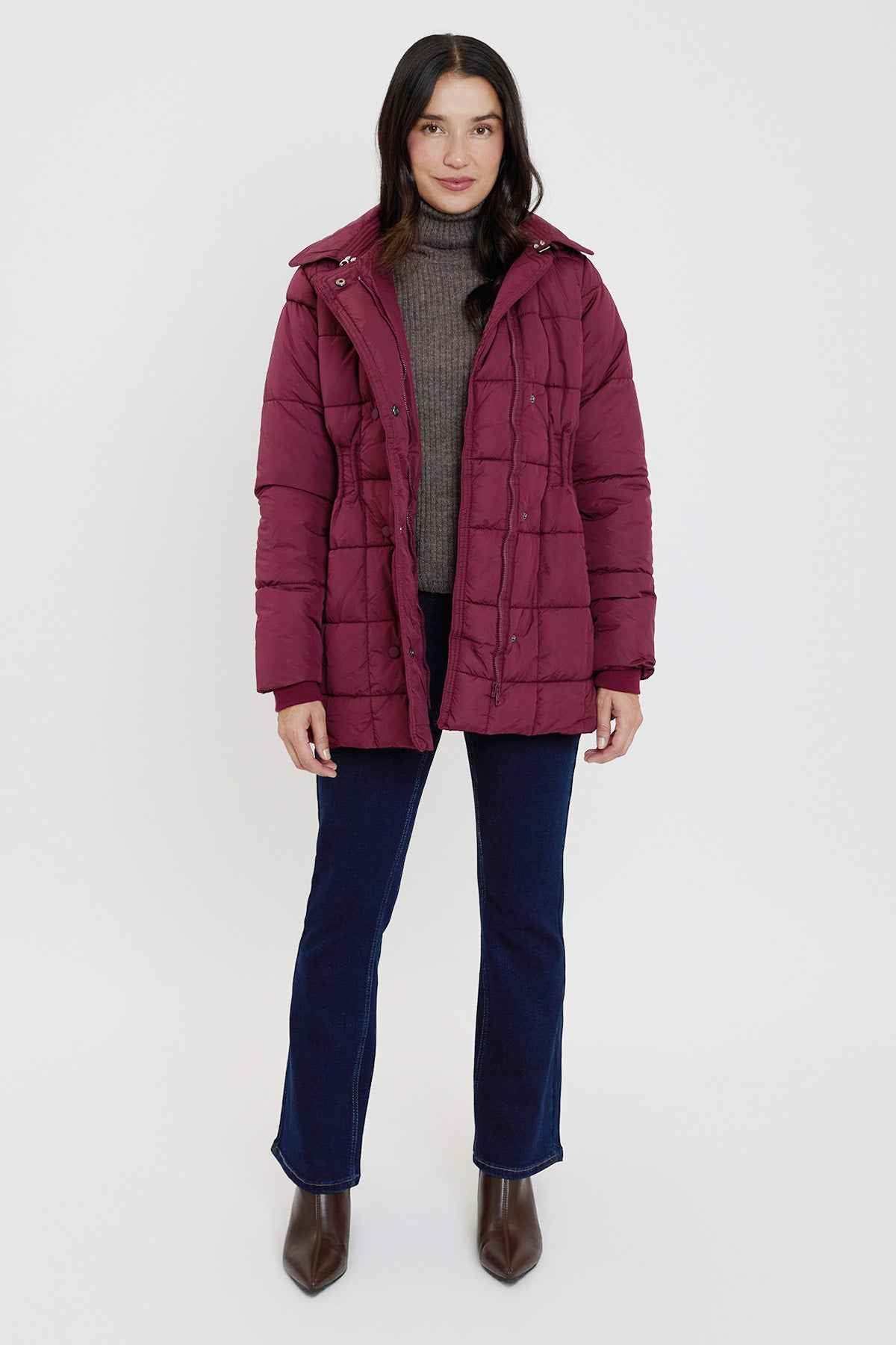 Detailed Snap Puffer Jacket