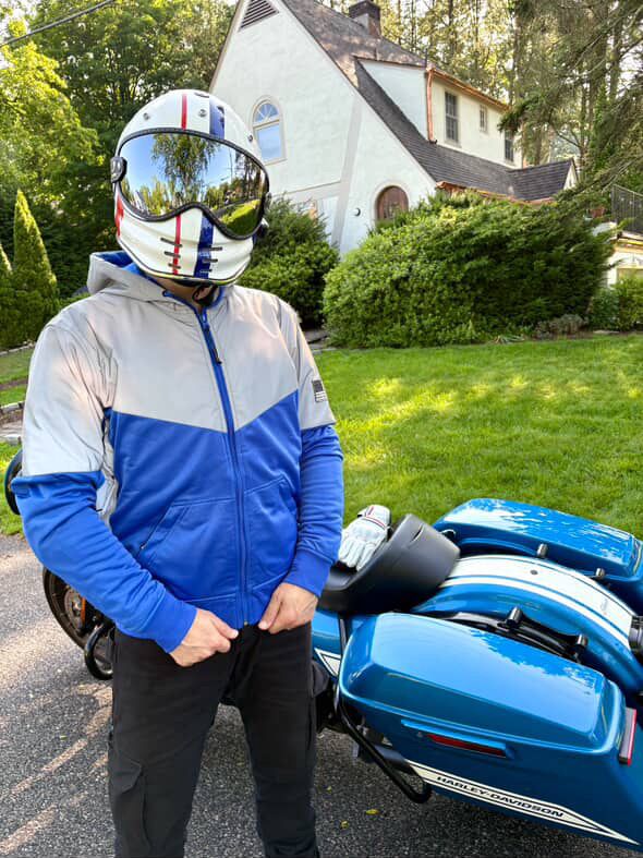 TEEK - Ultra Reflective Padded Hoodie Blue Eclipse JACKET TEEK BR