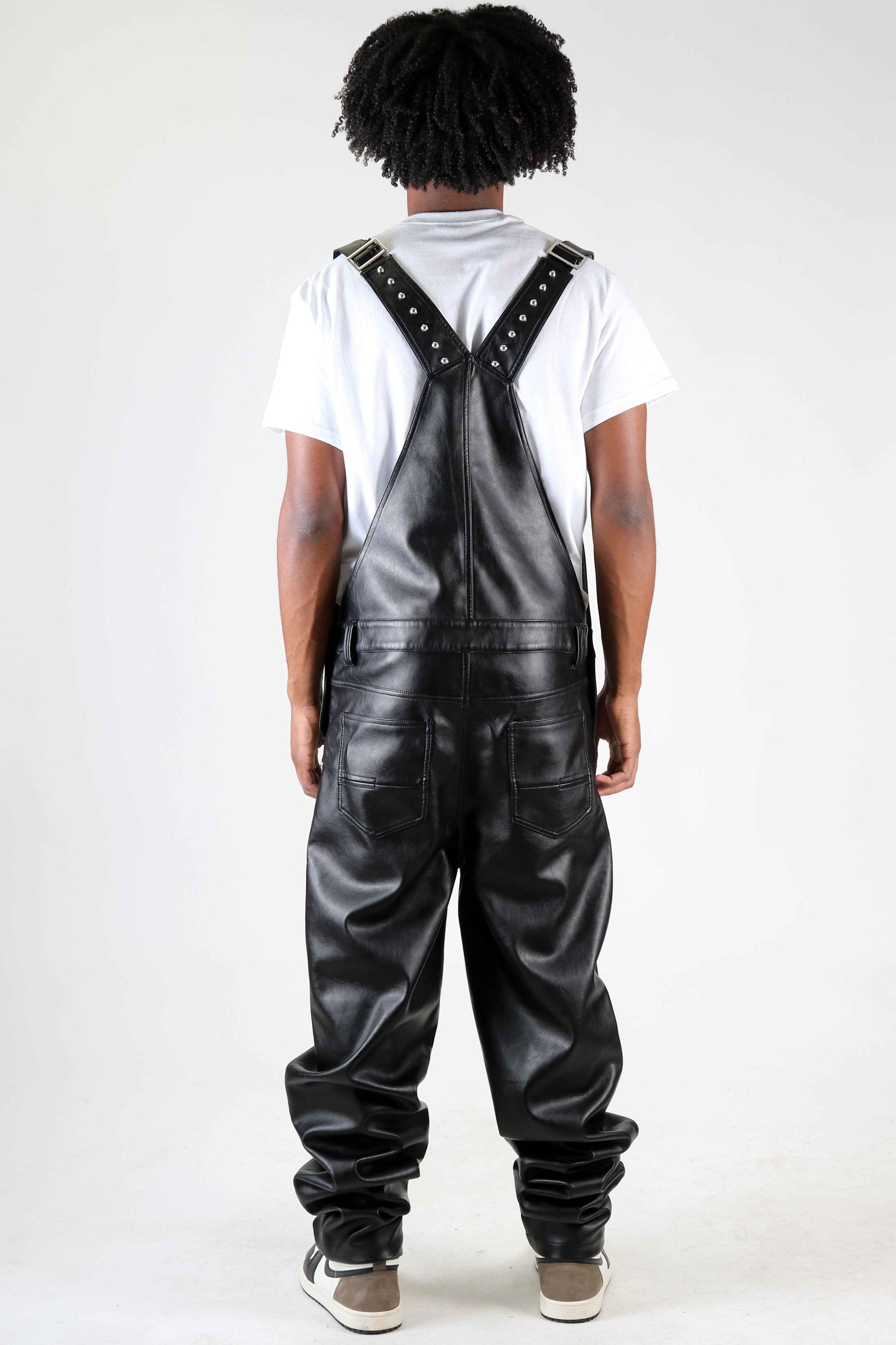 DRAKON Fine Faux Leather Overall Pants Men's Pants Love to Kleep