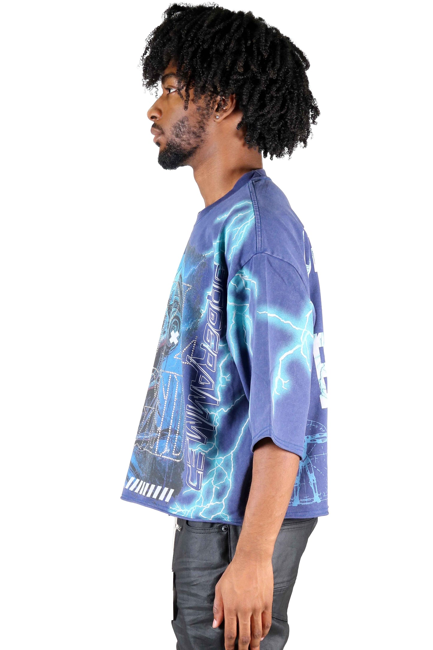 BASALT S/N Jersey 3/4 Sleeve Crop Top Tee Men's Tee Love to Kleep