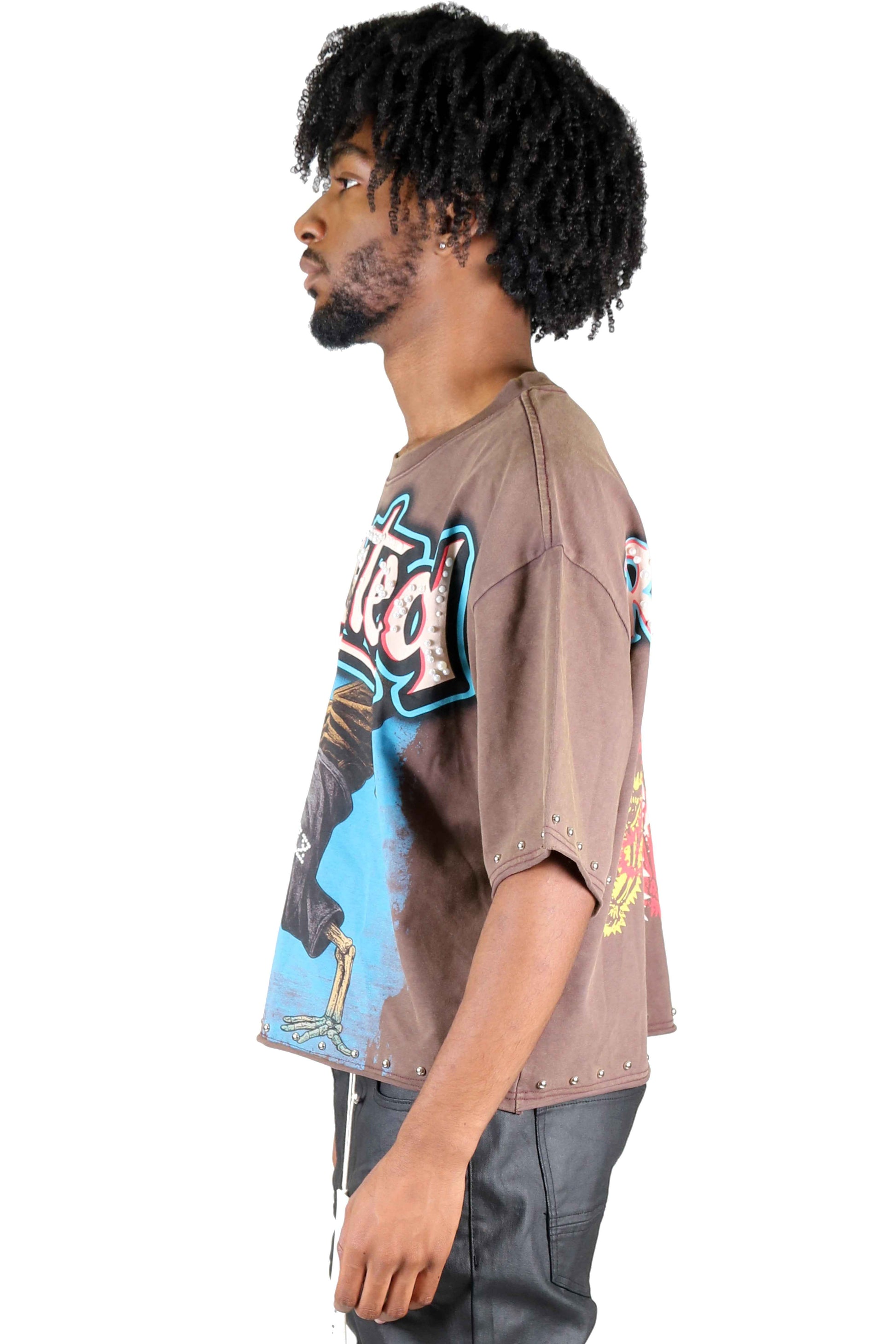 TEEK - CENSIUS S/N Jersey 3/4 Sleeve Crop Top Tee TOPS TEEK LTK