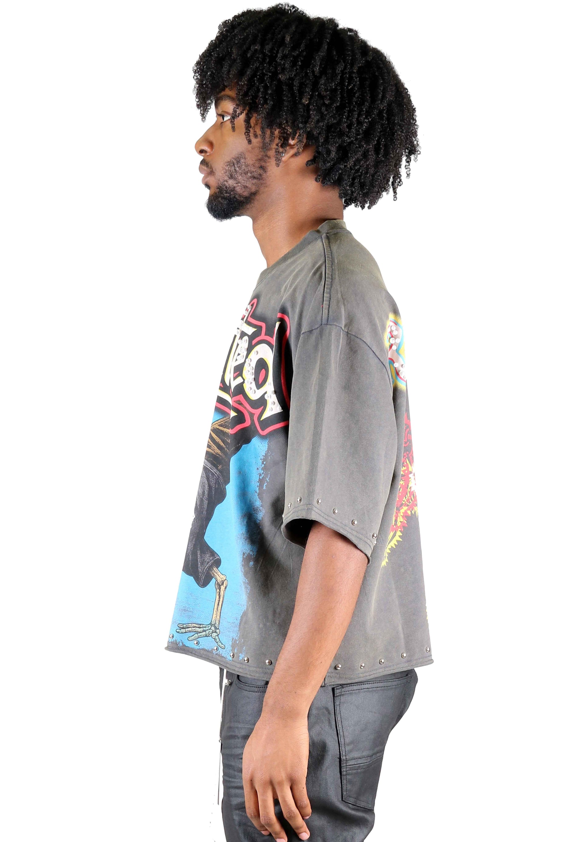 TWITCH S/N Jersey 3/4 Sleeve Crop Top Tee Men's Tee Love to Kleep