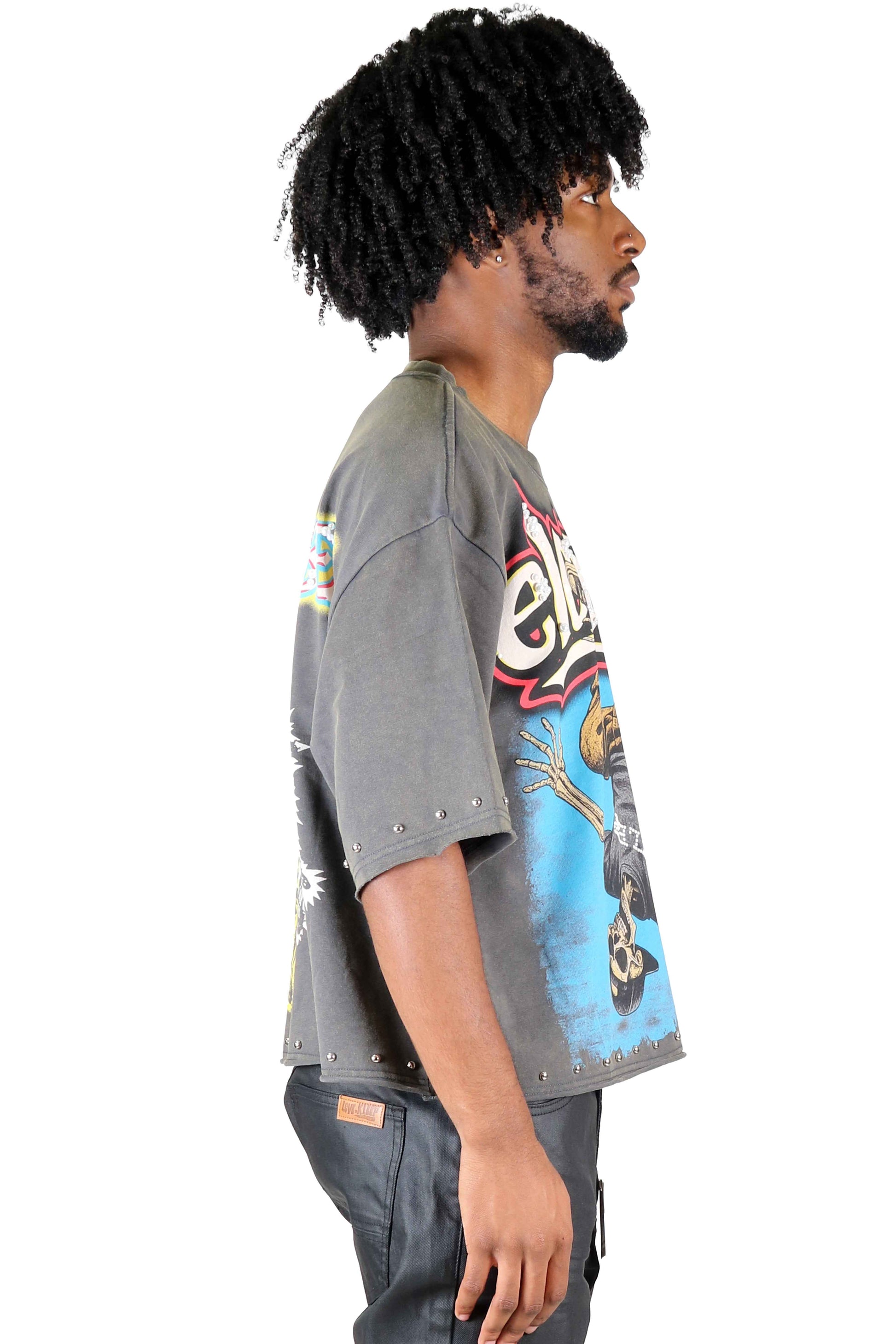 TWITCH S/N Jersey 3/4 Sleeve Crop Top Tee Men's Tee Love to Kleep