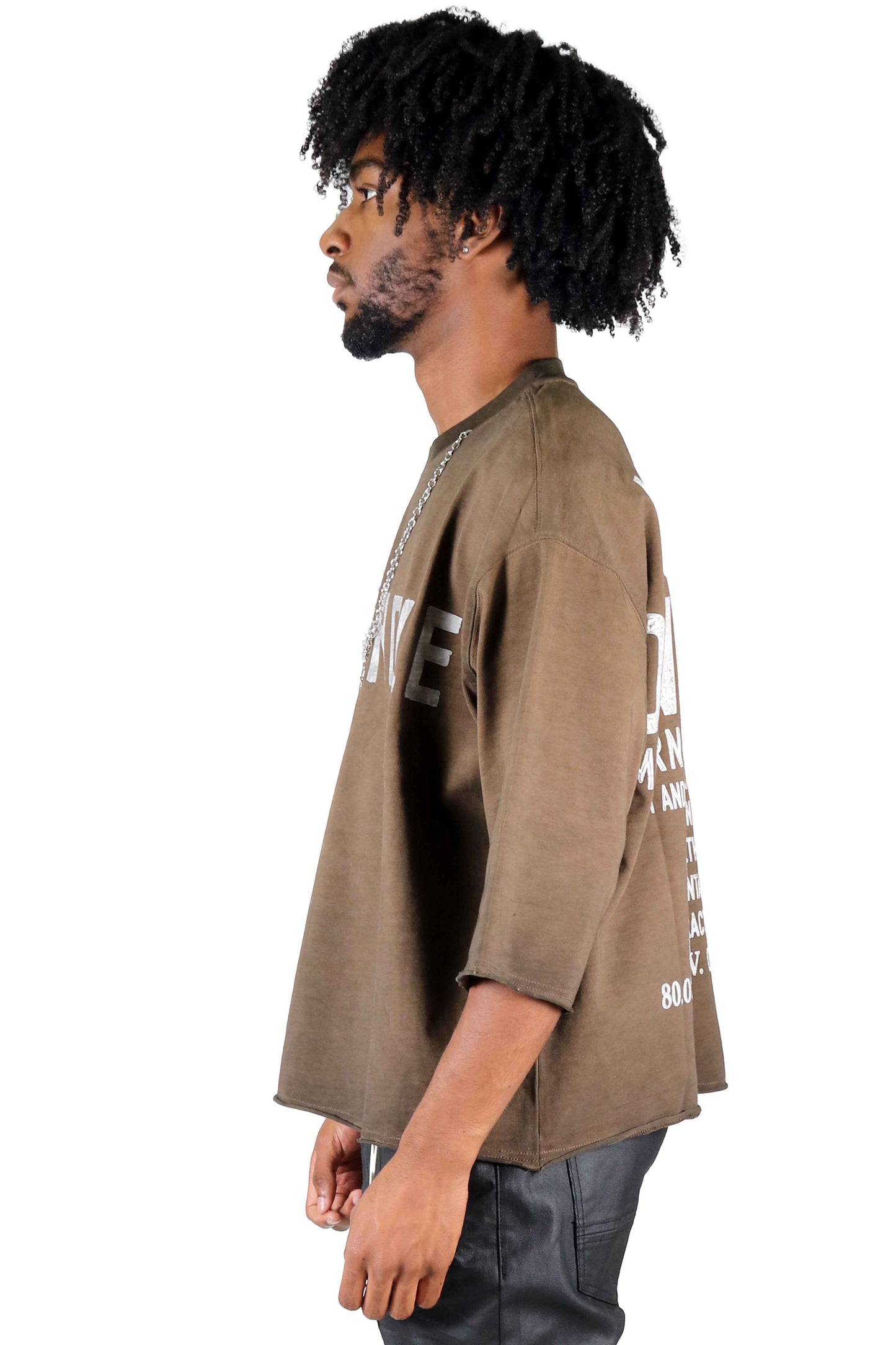 TEEK - ELLE S/N Jersey 3/4 Sleeve Crop Top Tee with Detachable Necklace TOPS TEEK LTK