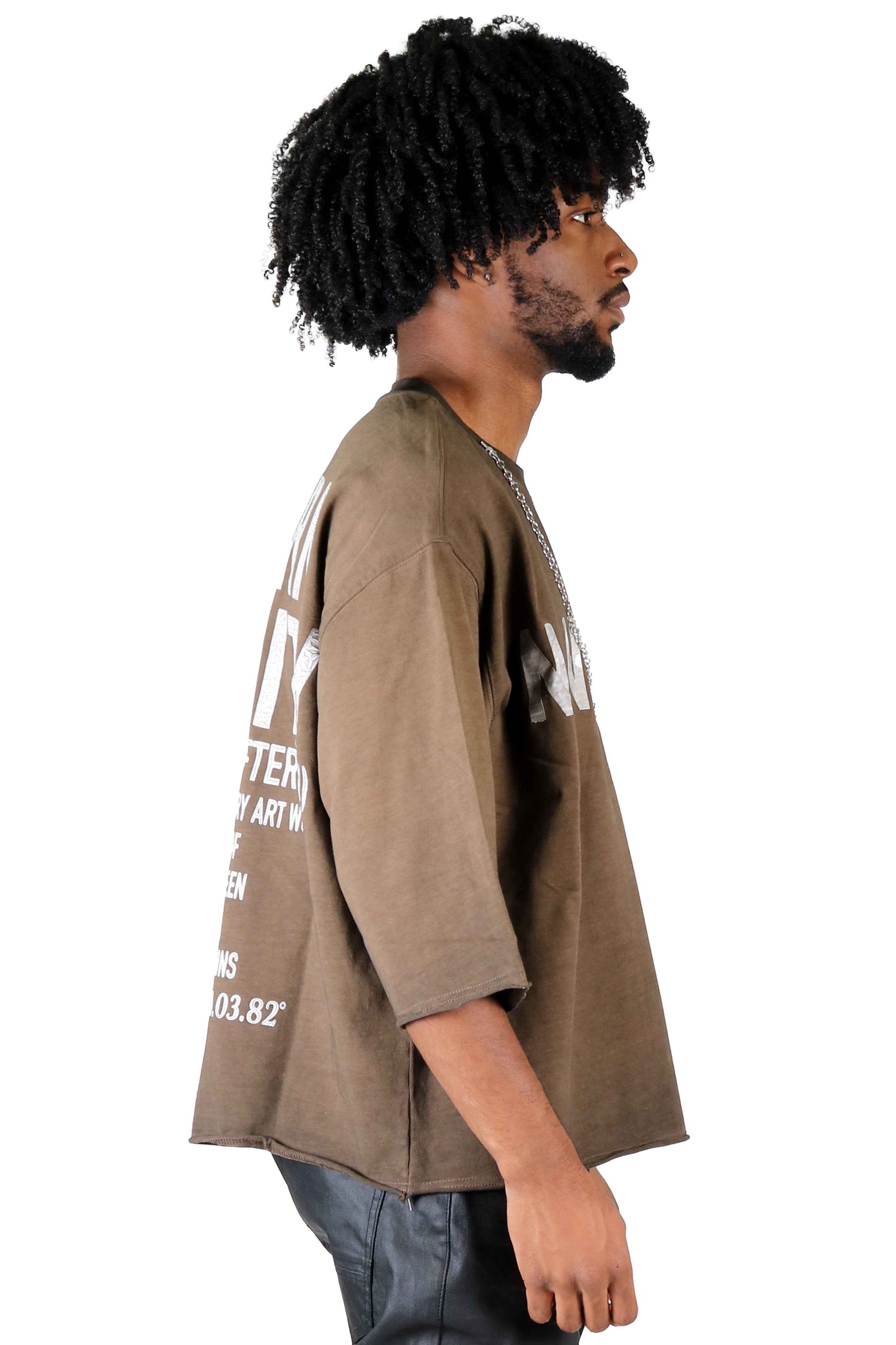 TEEK - ELLE S/N Jersey 3/4 Sleeve Crop Top Tee with Detachable Necklace TOPS TEEK LTK