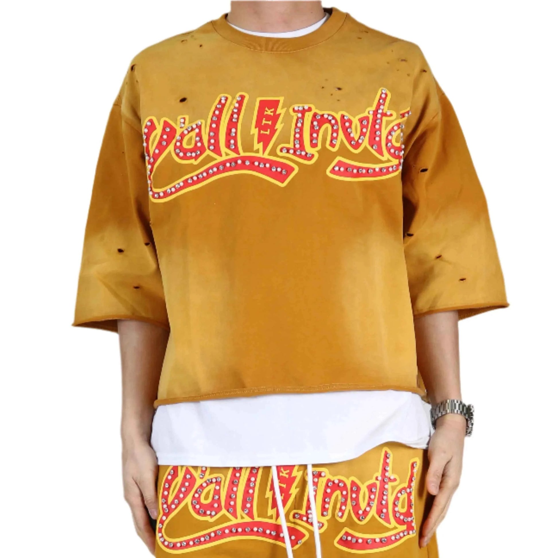 TEEK - PECU S/N Jersey 3/4 Sleeve Crop Top Tee TOPS TEEK LTK S