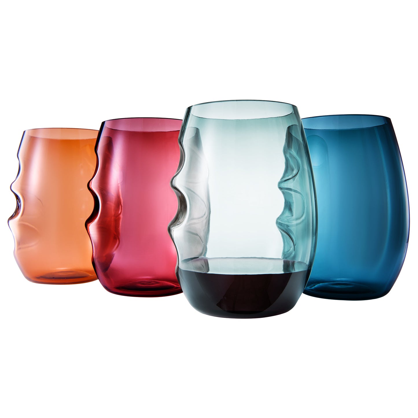 TEEK - Eze Acrylic Stemless Finger-Indent Wine Glassware Set HOME DECOR TEEK KS