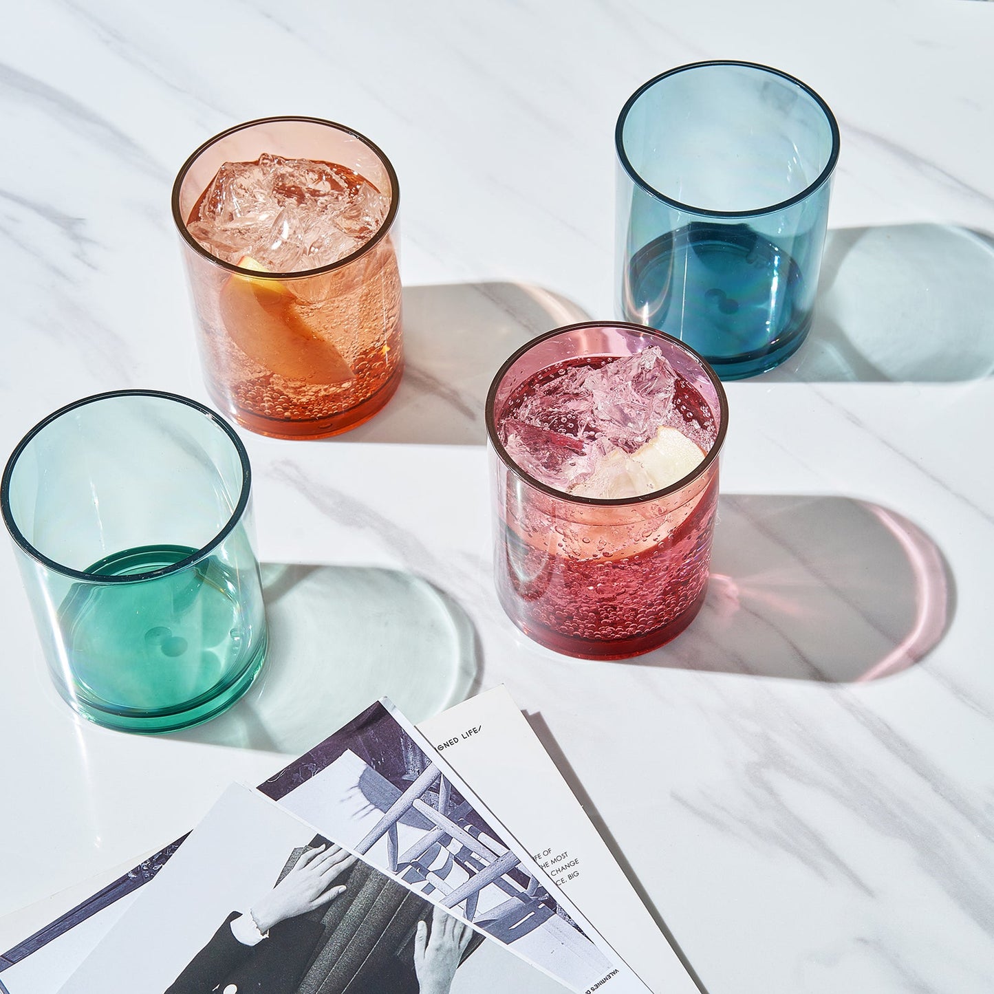 TEEK - Eze Acrylic Lowball Whiskey Glassware Set HOME DECOR TEEK KS