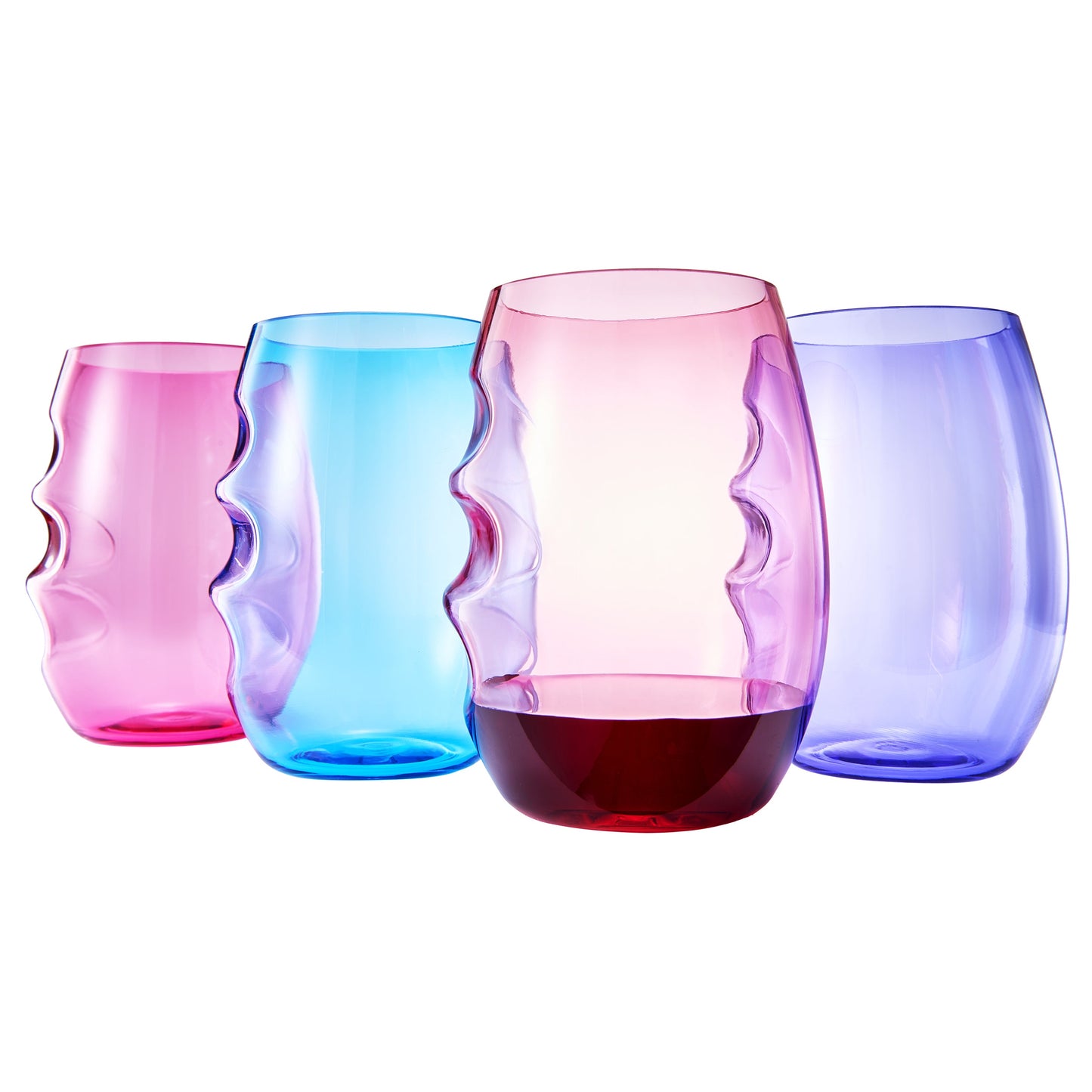 TEEK - Madrid Acrylic Stemless Finger-Indent Wine Glassware Set HOME DECOR TEEK KS