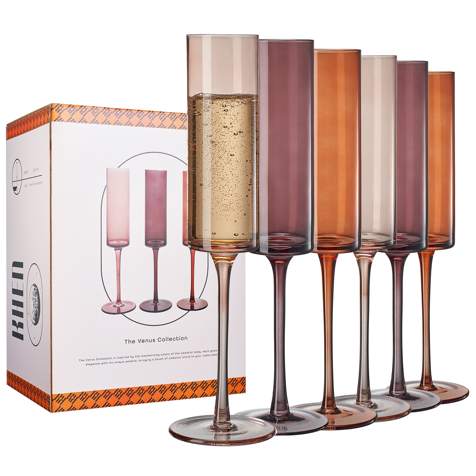 TEEK - Fortuna Champagne Flute Glassware Set HOME DECOR TEEK KS