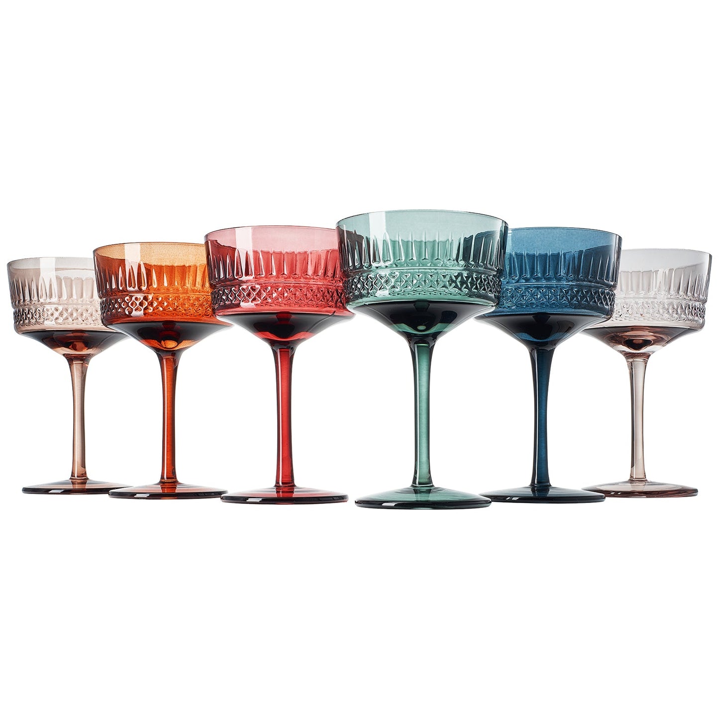 TEEK - Tonal Crystal Coupe Cocktail Glassware Set HOME DECOR TEEK KS