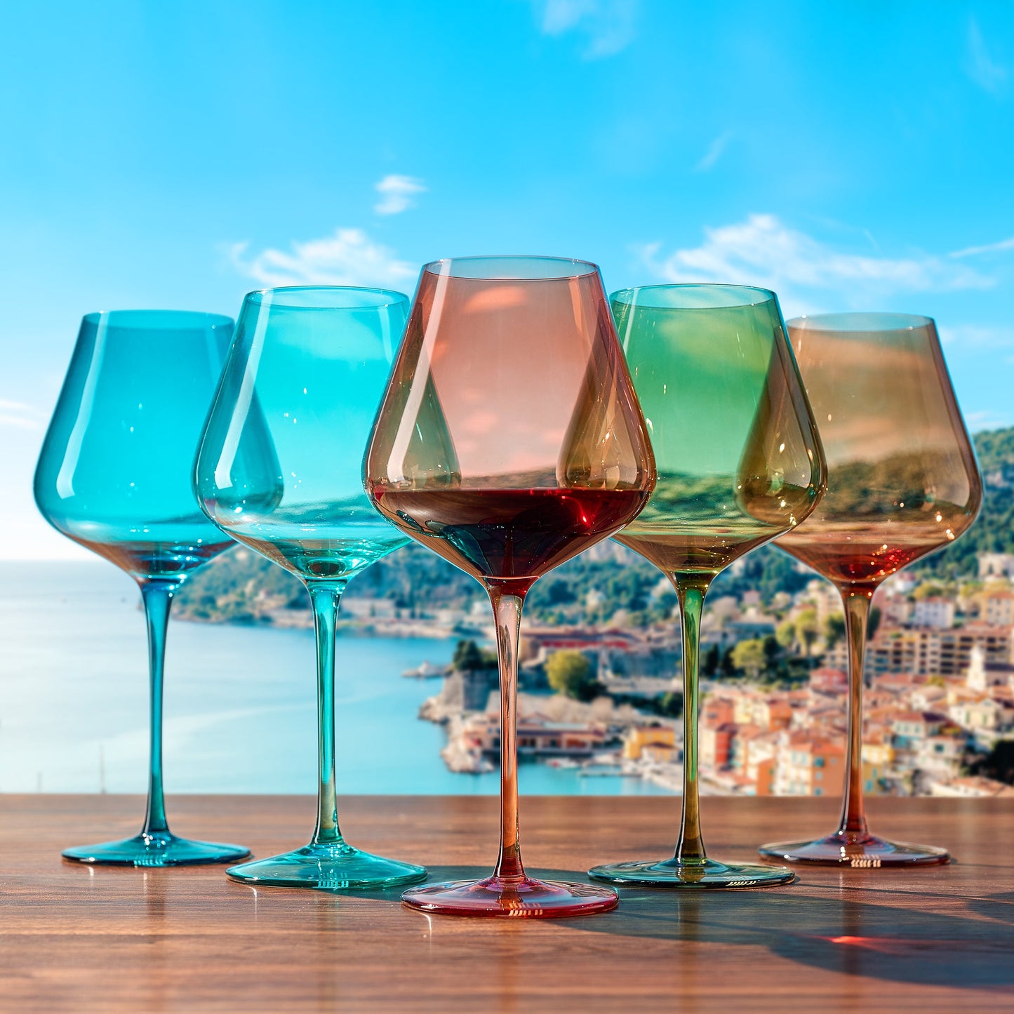 TEEK - Stagioni Stemmed Wine Glassware French Riviera Set HOME DECOR TEEK KS