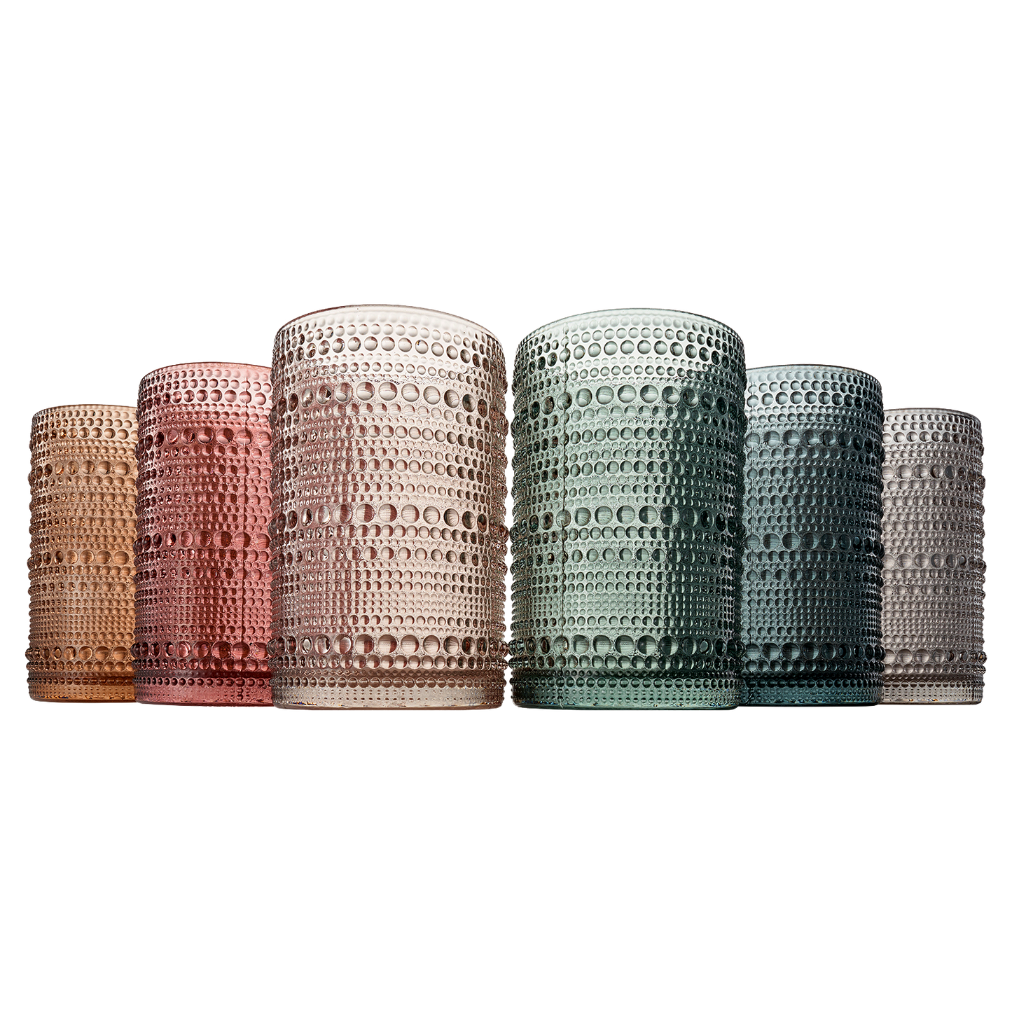 TEEK - Tonal Hobnail Highball Glassware Set of 6 HOME DECOR TEEK KS