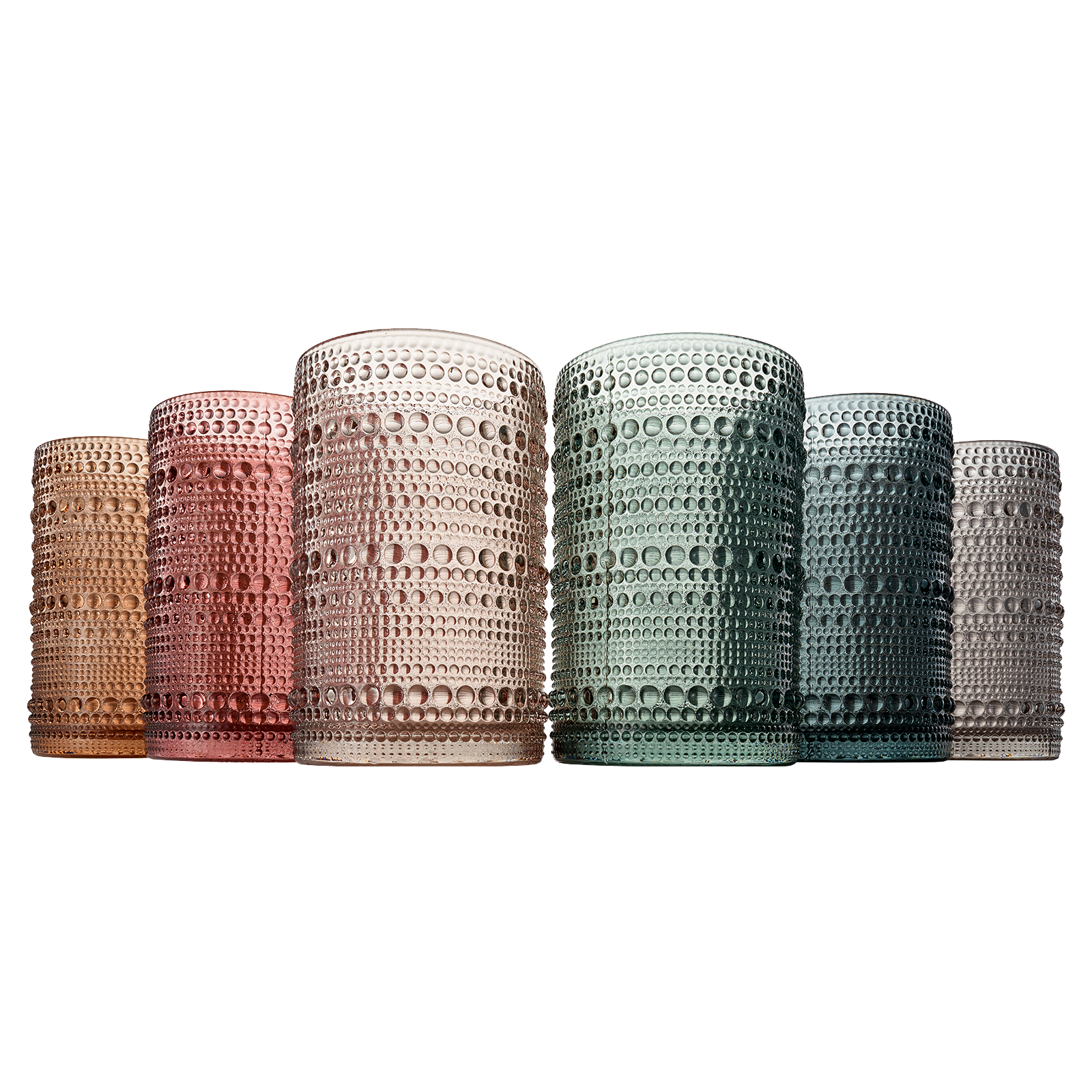 TEEK - Tonal Hobnail Highball Glassware Set of 6 HOME DECOR TEEK KS