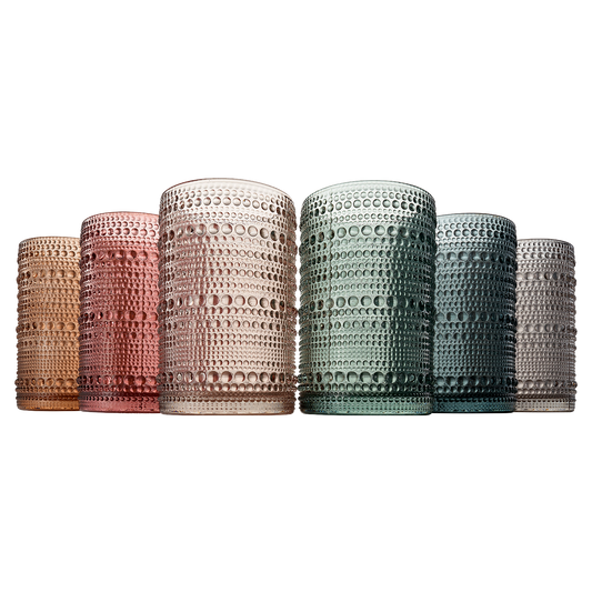 TEEK - Tonal Hobnail Highball Glassware Set of 6 HOME DECOR TEEK KS