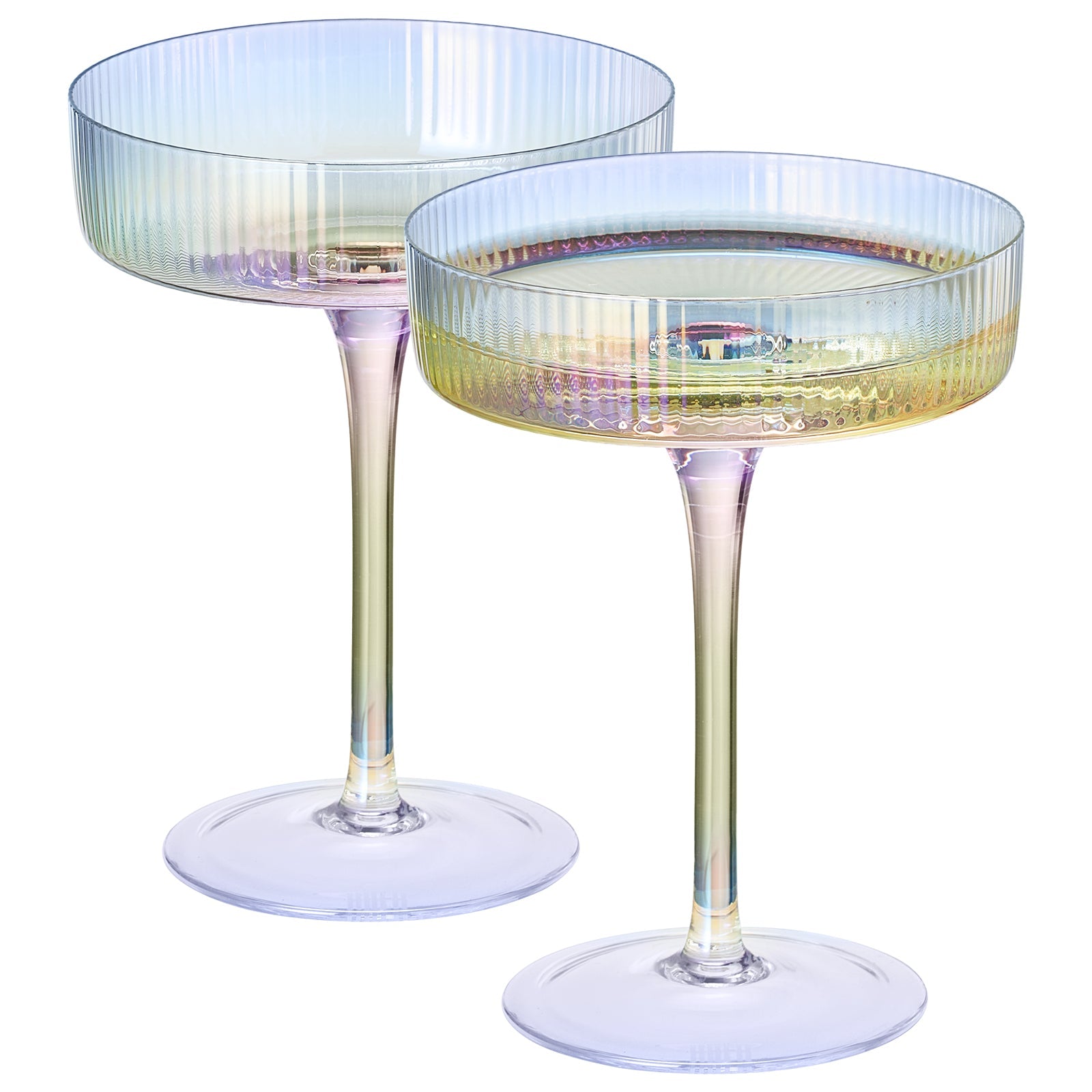 TEEK - Como Ribbed Coupe Cocktail Glassware Set HOME DECOR TEEK KS