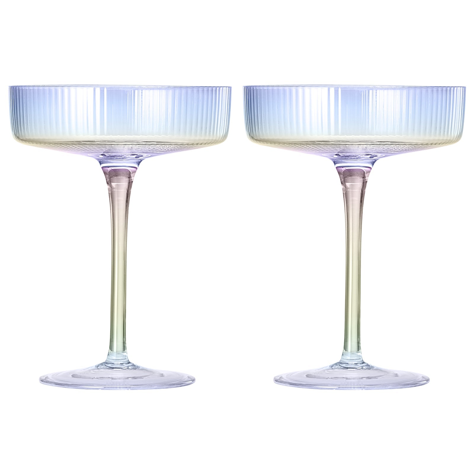 TEEK - Como Ribbed Coupe Cocktail Glassware Set HOME DECOR TEEK KS