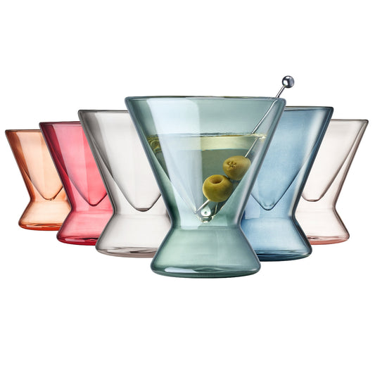 TEEK - Tonal Double Wall Martini Cocktail Glassware Set HOME DECOR TEEK KS