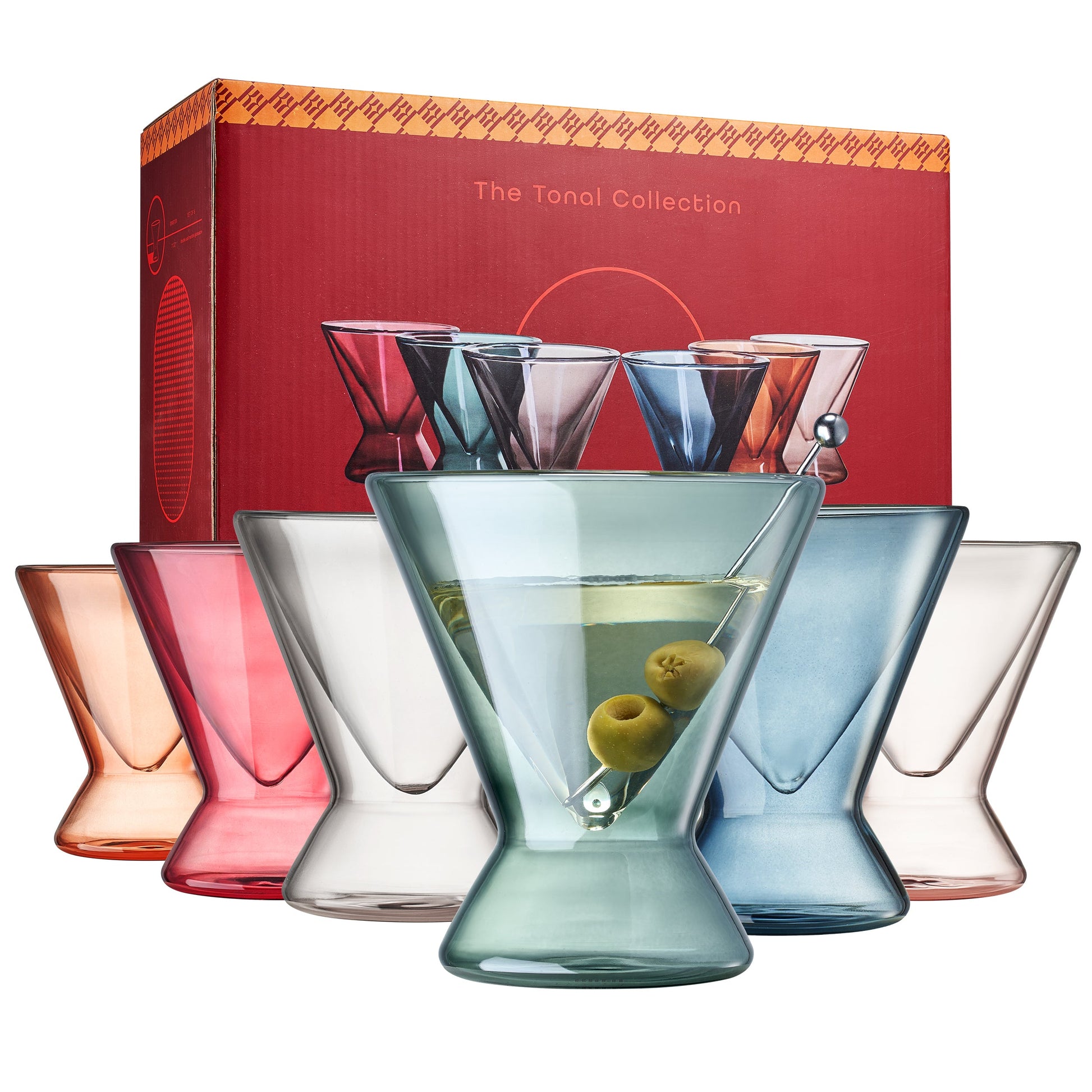 TEEK - Tonal Double Wall Martini Cocktail Glassware Set HOME DECOR TEEK KS