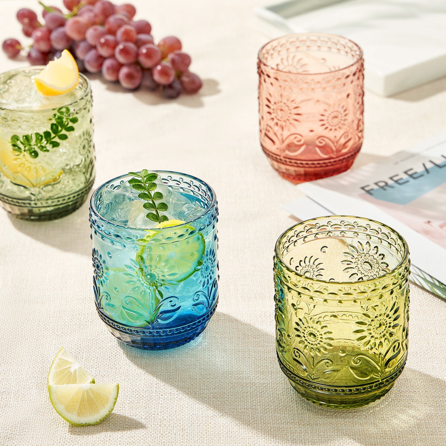 TEEK - Monet Lowball Tumbler Glassware Set HOME DECOR TEEK KS
