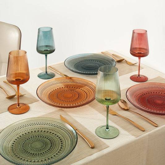 TEEK - Tonal Hobnail Glass Plate Set HOME DECOR TEEK KS