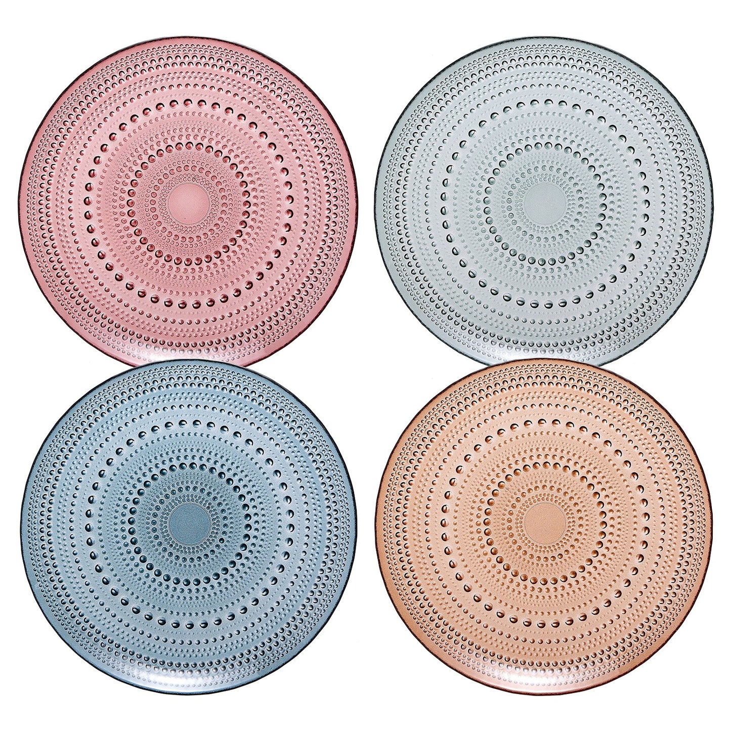 TEEK - Tonal Hobnail Glass Plate Set HOME DECOR TEEK KS