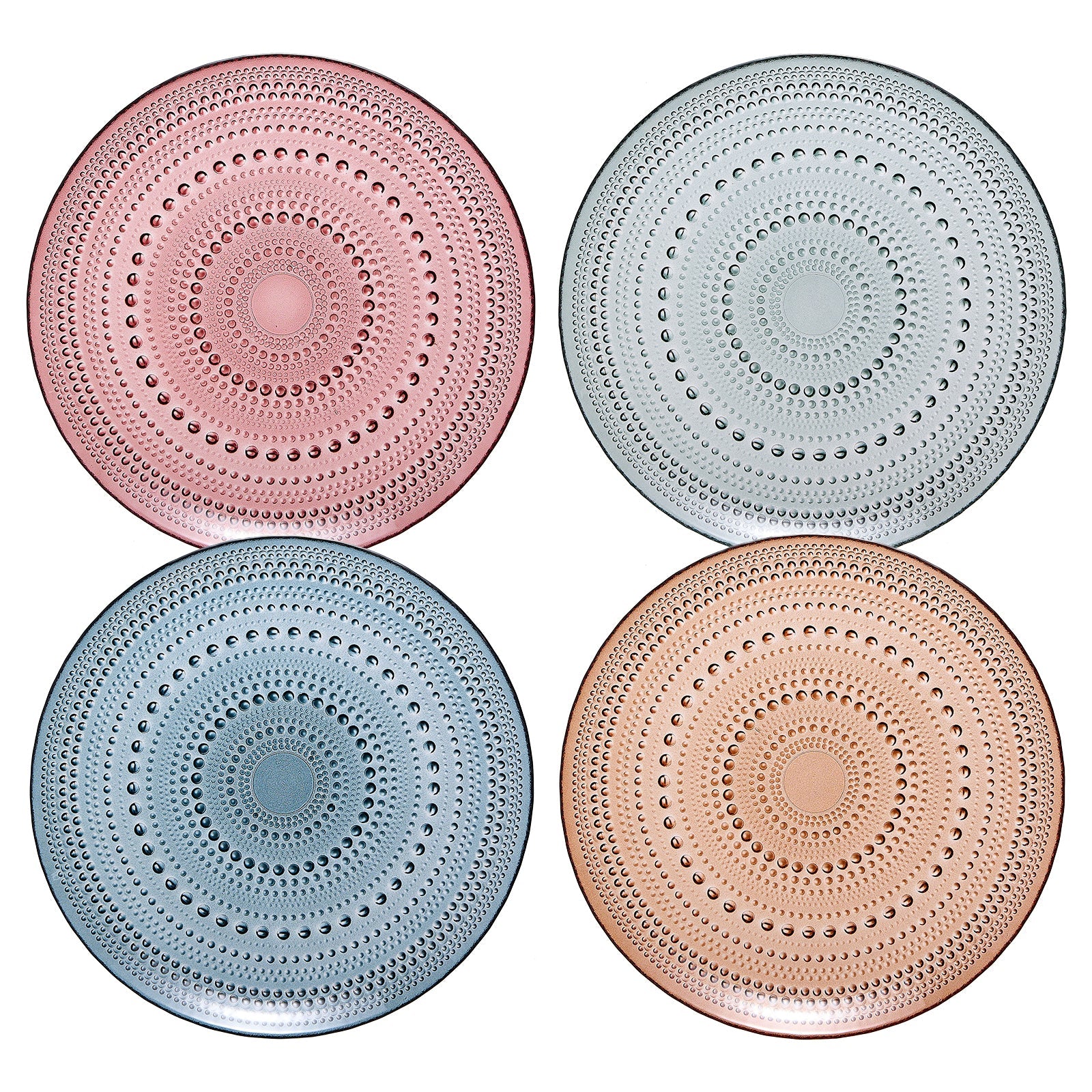 TEEK - Tonal Hobnail Glass Plate Set HOME DECOR TEEK KS