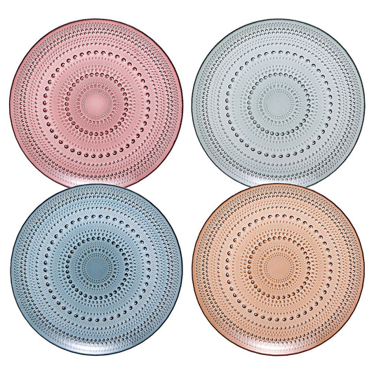 TEEK - Tonal Hobnail Glass Plate Set HOME DECOR TEEK KS