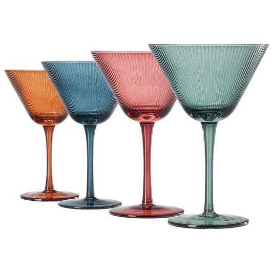 TEEK - Tonal Martini Cocktail Glassware Set of 4 HOME DECOR TEEK KS
