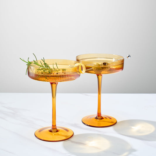 TEEK - Como Champagne Coupe Cocktail Glassware, Set of 2 HOME DECOR TEEK KS