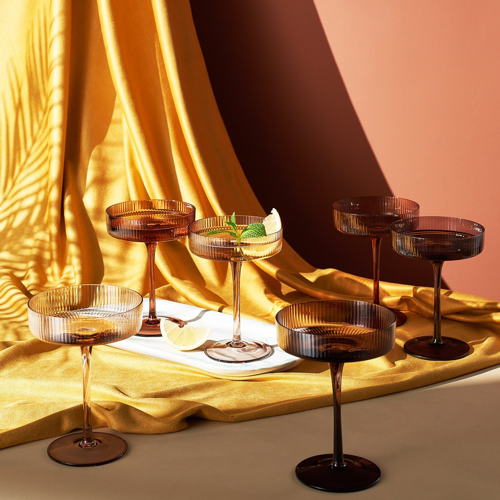 TEEK - Fortuna Champagne Coupe Cocktail Glassware Set HOME DECOR TEEK KS