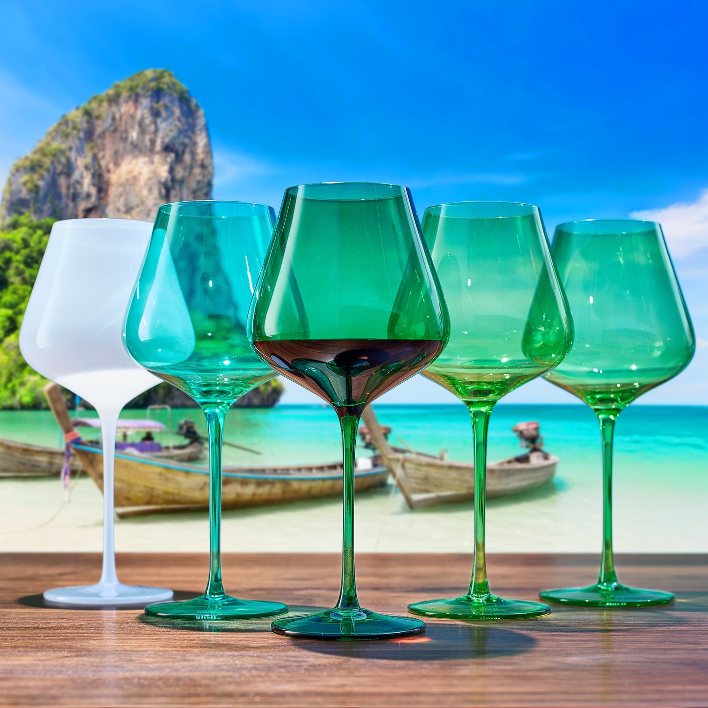 TEEK - Stagioni Stemmed Wine Glassware Thai Islands Set HOME DECOR TEEK KS