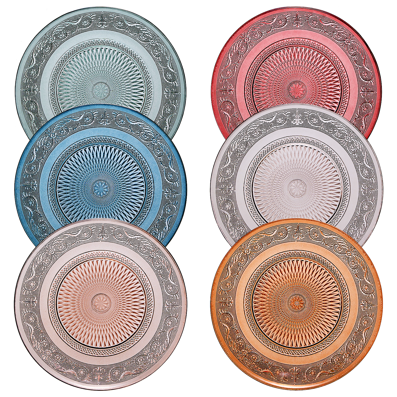 TEEK - Tonal Vintage Glass Plate Set HOME DECOR TEEK KS