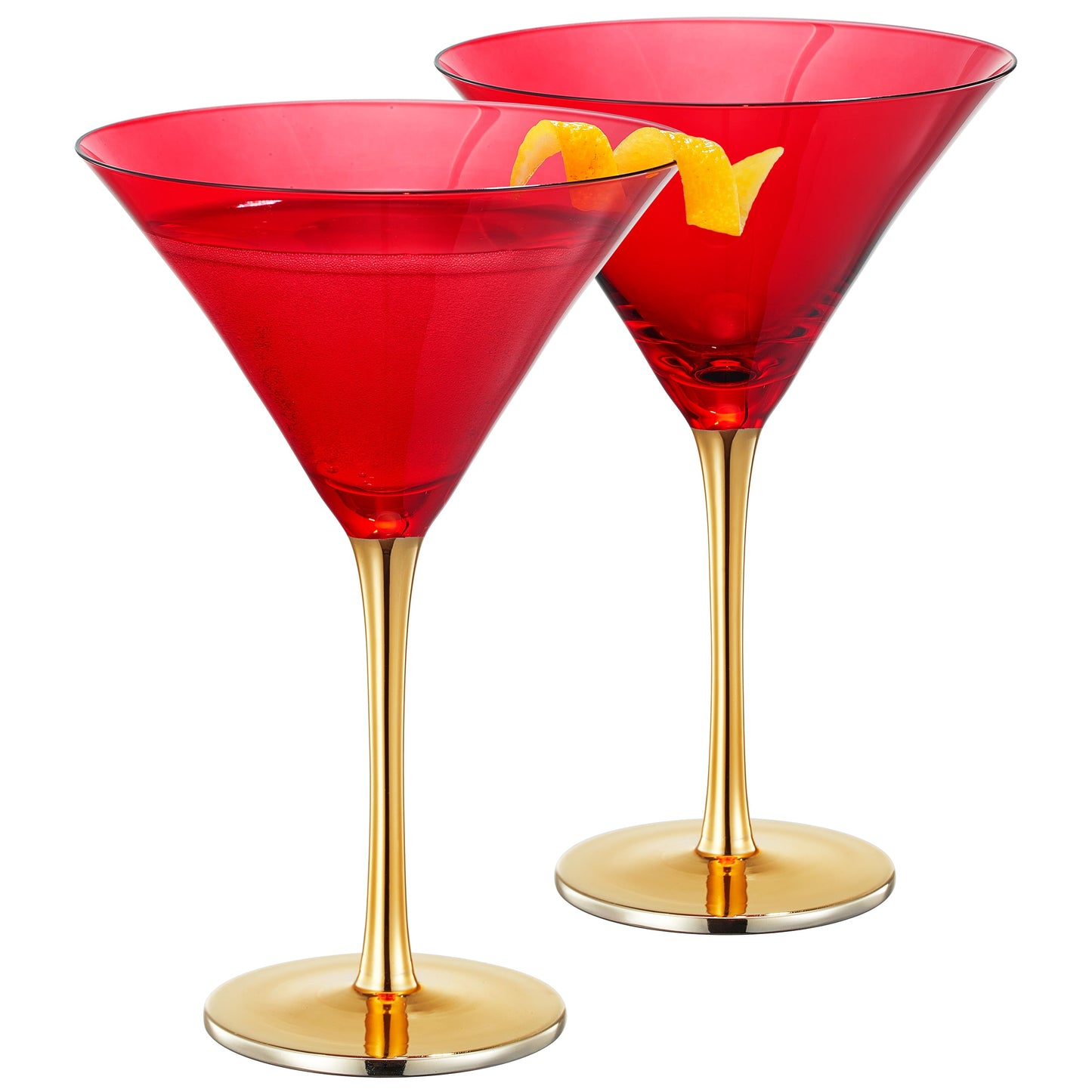TEEK - Deco Champagne Coupe Cocktail Glassware Set HOME DECOR TEEK KS Red Martini Set of 2