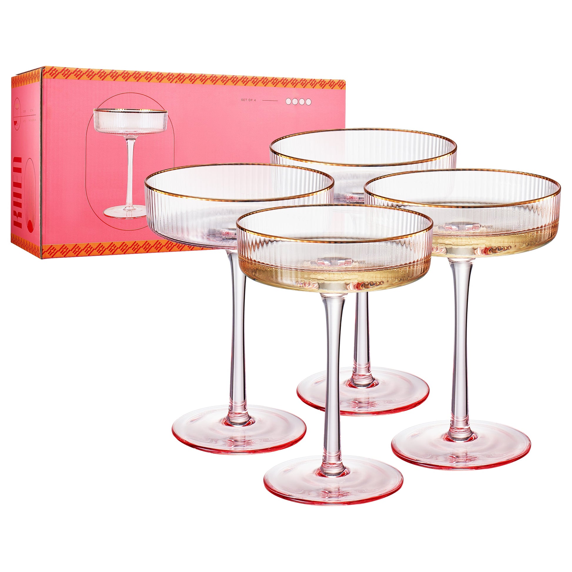 TEEK - Aurelia Champagne Coupe Cocktail Glassware Set HOME DECOR TEEK KS Coupe