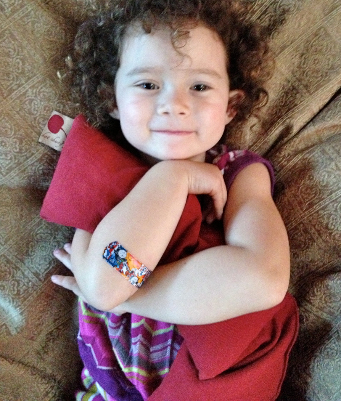 TEEK - Hot Cherry Neck Wrap in Red Denim PILLOW TEEK HCP