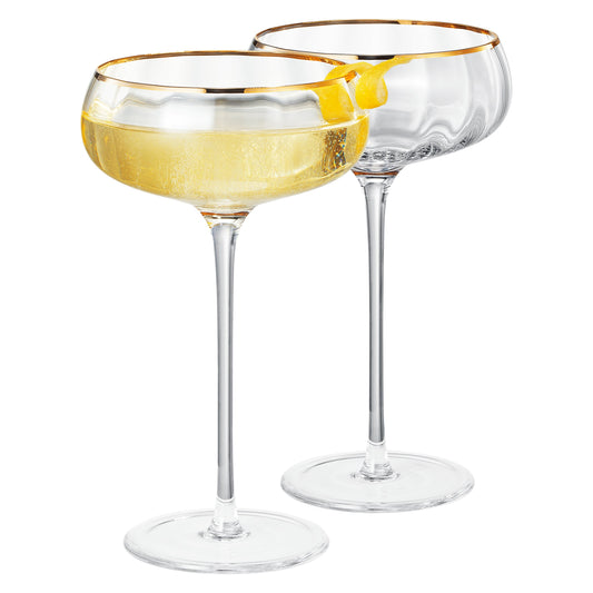 TEEK - Aurelia Champagne Coupe Cocktail Glassware Set HOME DECOR TEEK KS