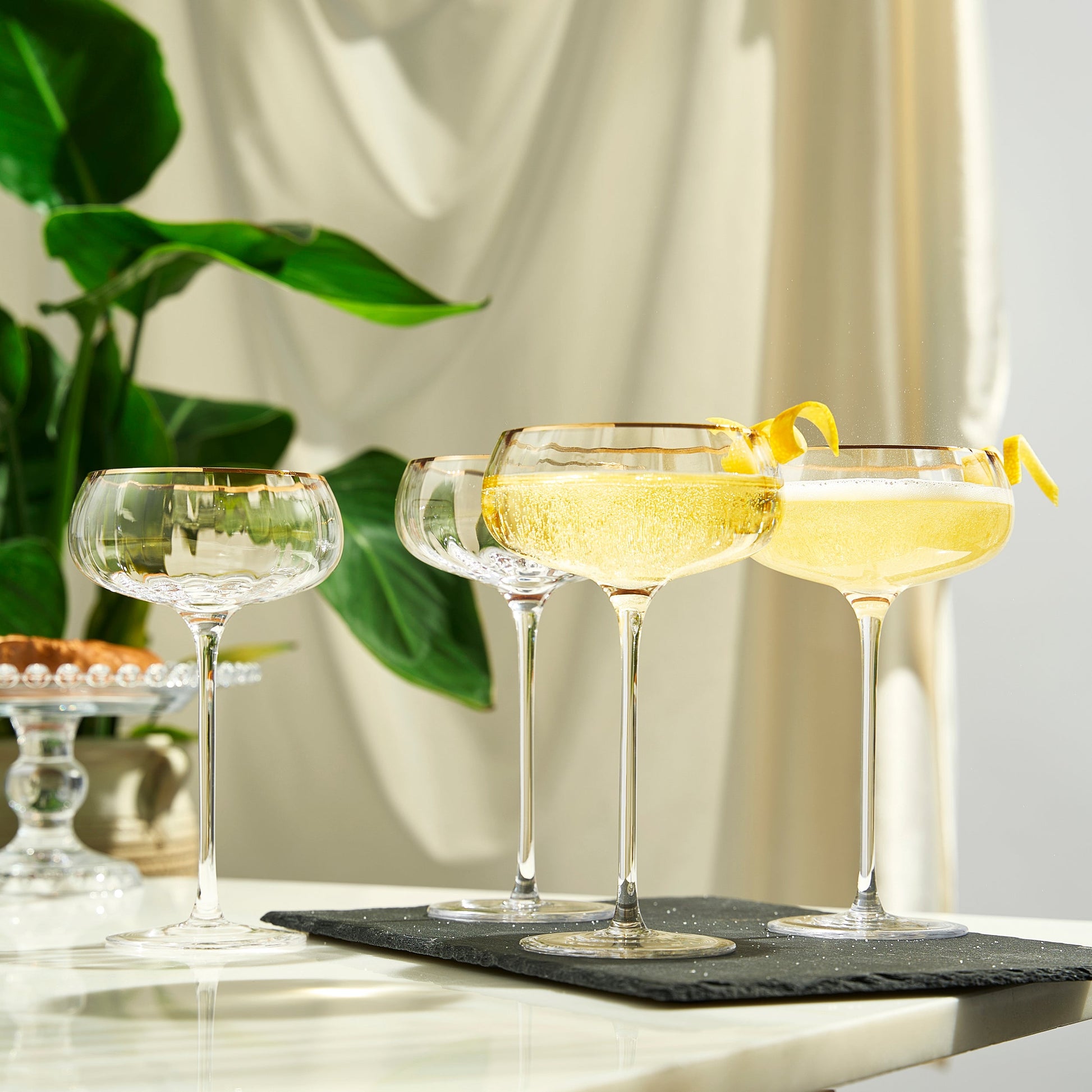 TEEK - Aurelia Champagne Coupe Cocktail Glassware Set HOME DECOR TEEK KS