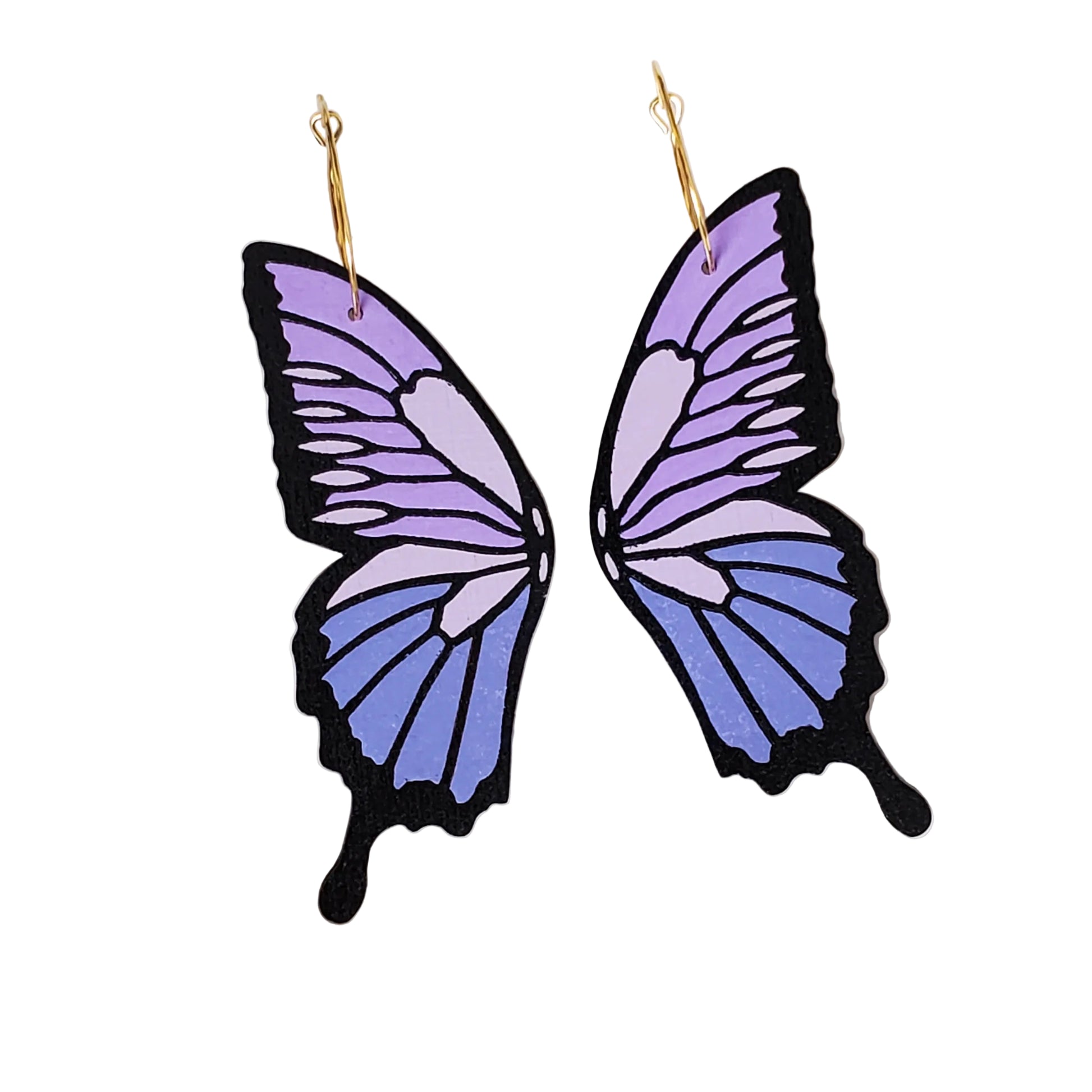 TEEK - Lavender Butterfly Hoops JEWELRY TEEK LCM