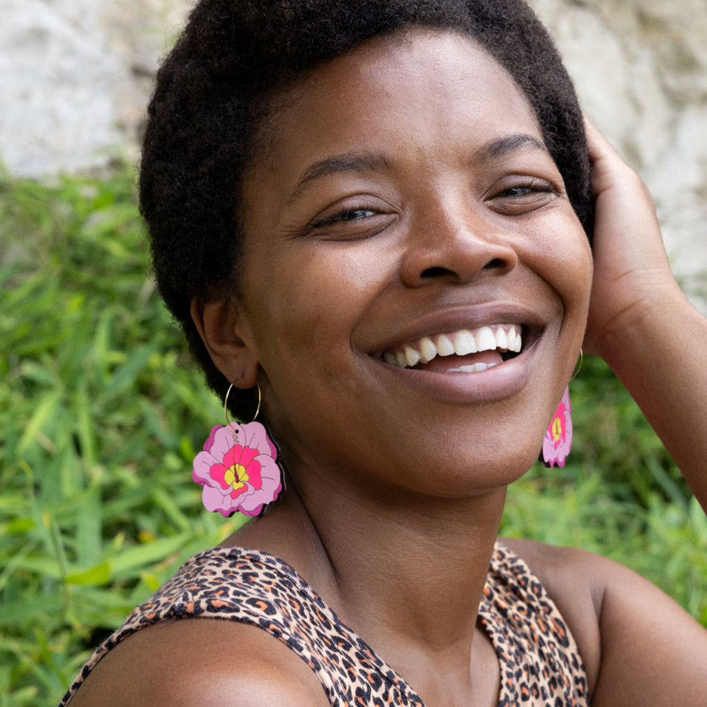 TEEK - Hibiscus Flower Hoops JEWELRY TEEK LCM